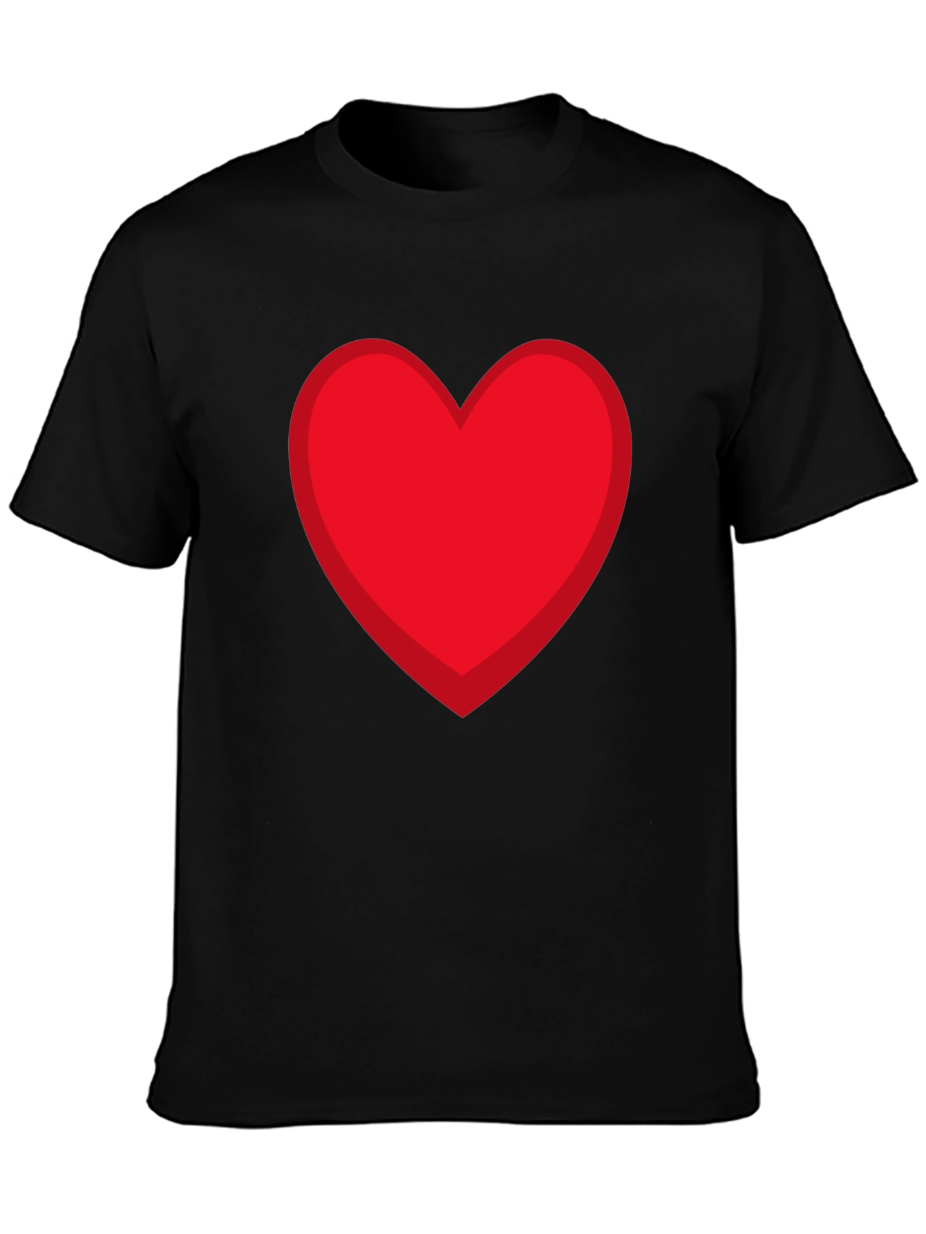 Red Heart Graphic Black T-Shirt
