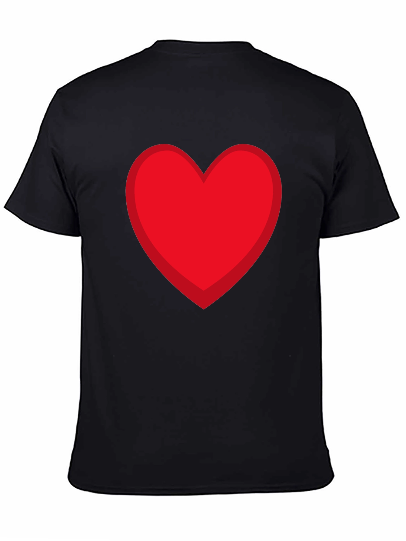 Red Heart Graphic Black T-Shirt