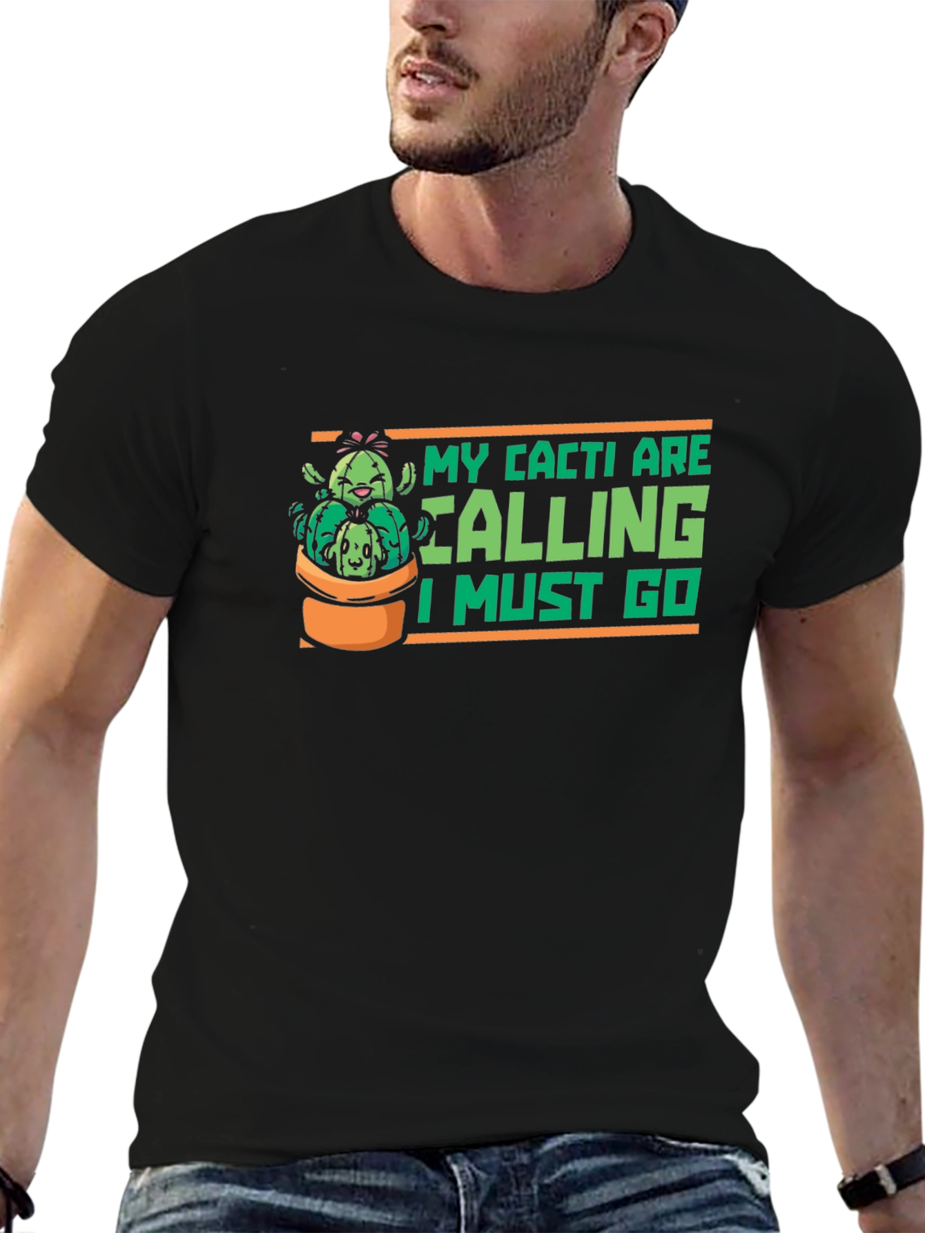 Cacti Calling Graphic T-Shirt