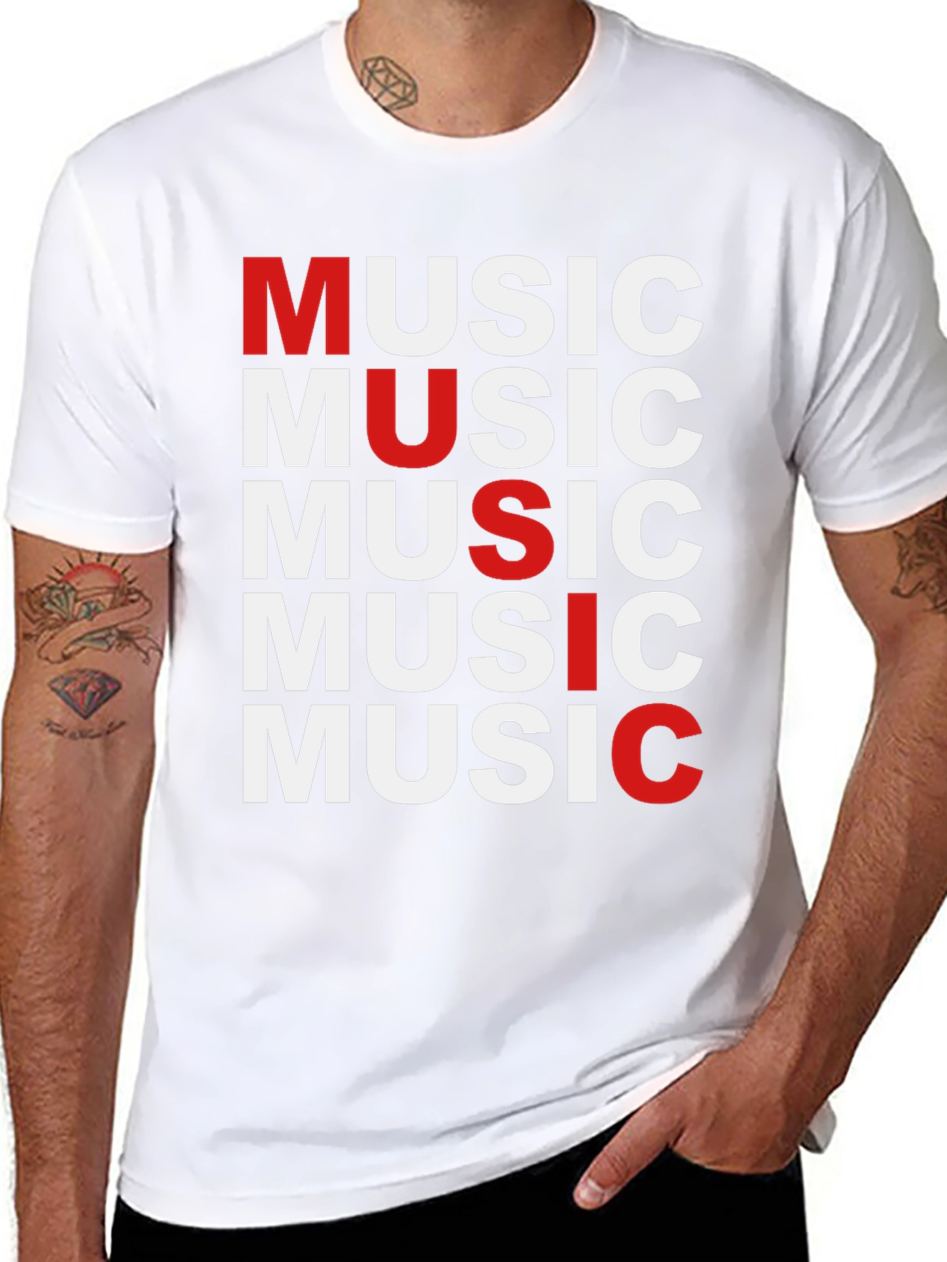 Music Graphic Print T-Shirt