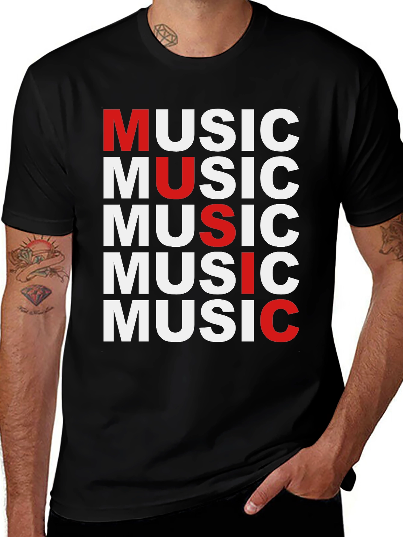 Music Graphic Print T-Shirt