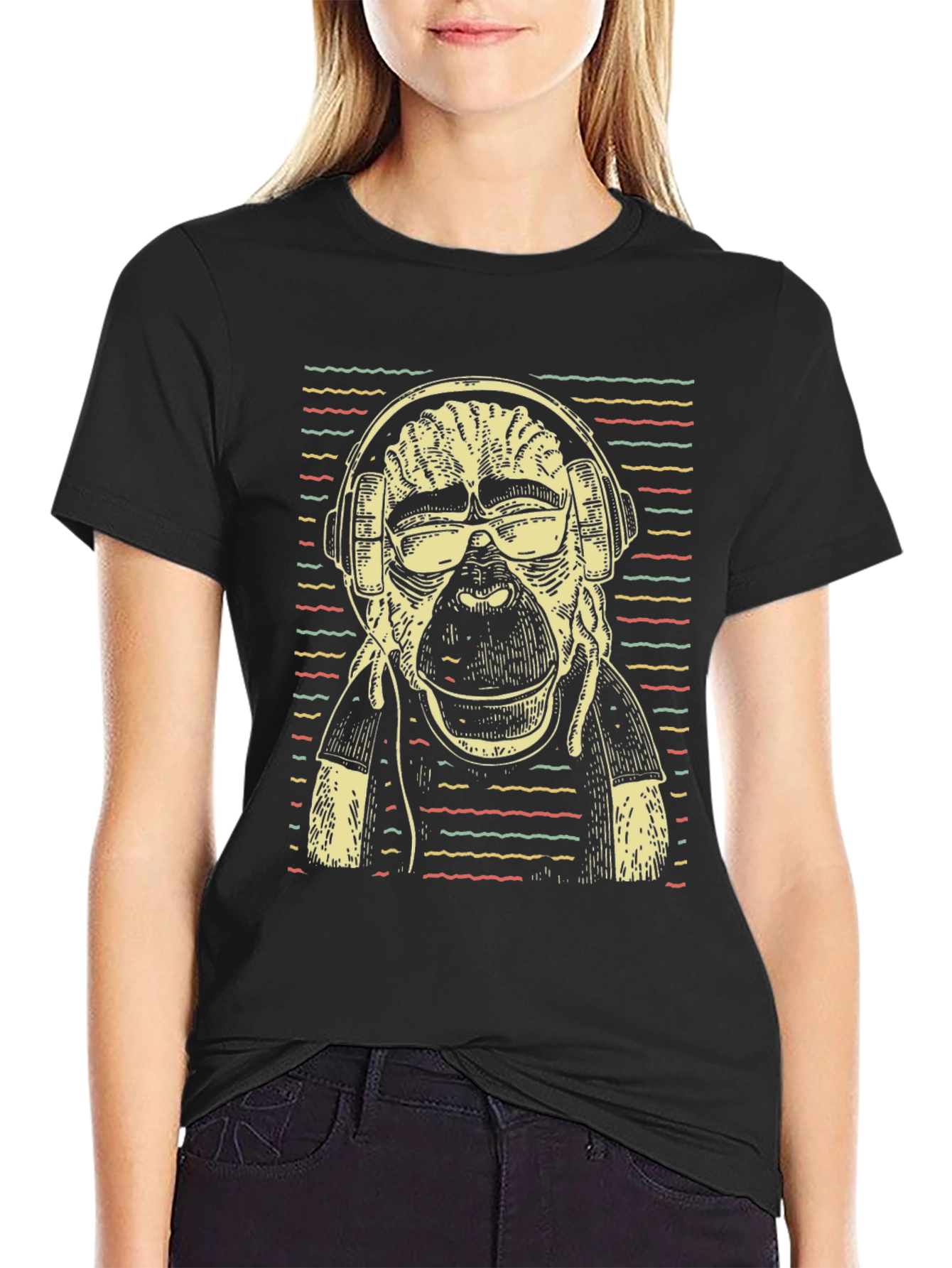 Cool Ape DJ Graphic T-Shirt - Black Cotton Tee