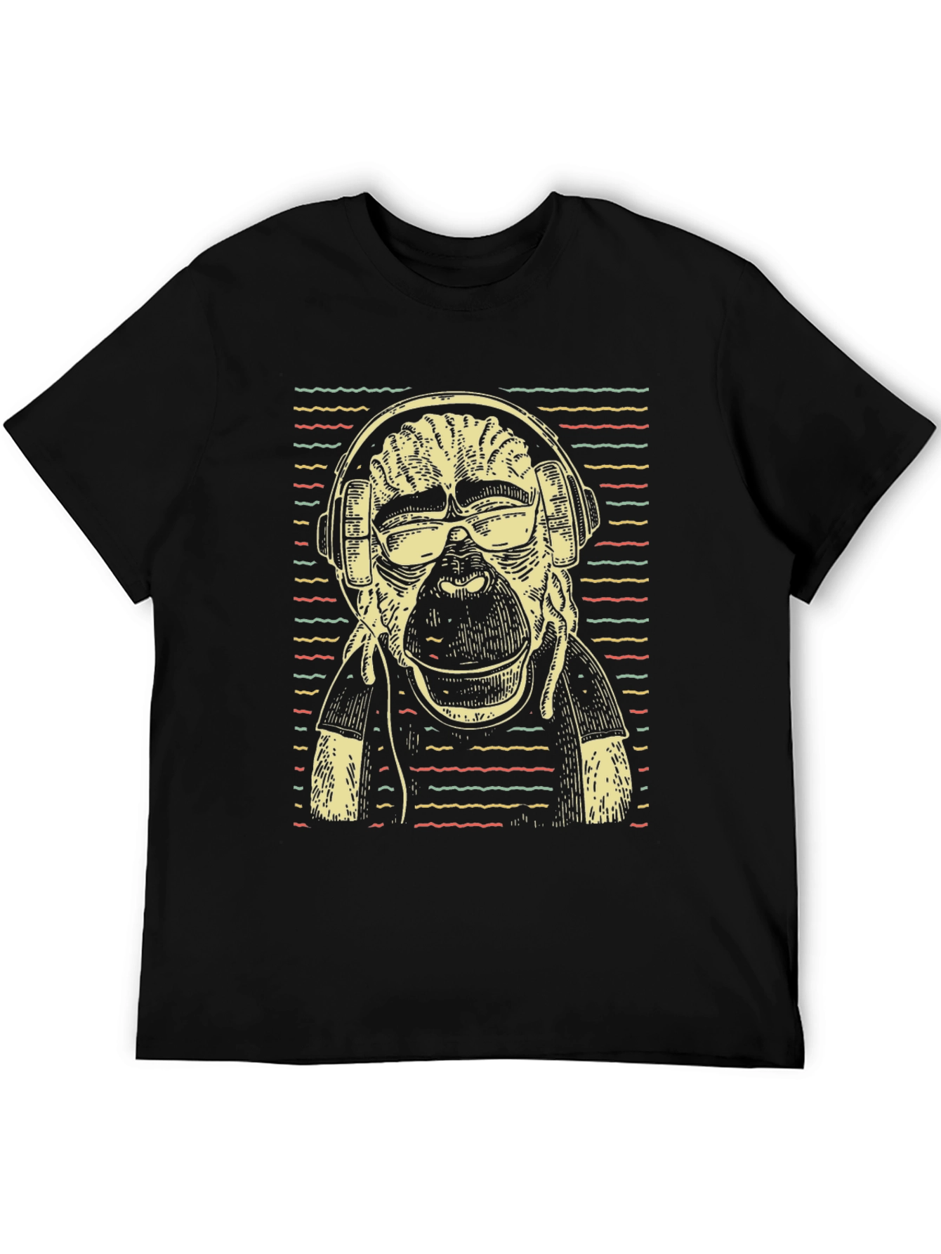 Cool Ape DJ Graphic T-Shirt - Black Cotton Tee