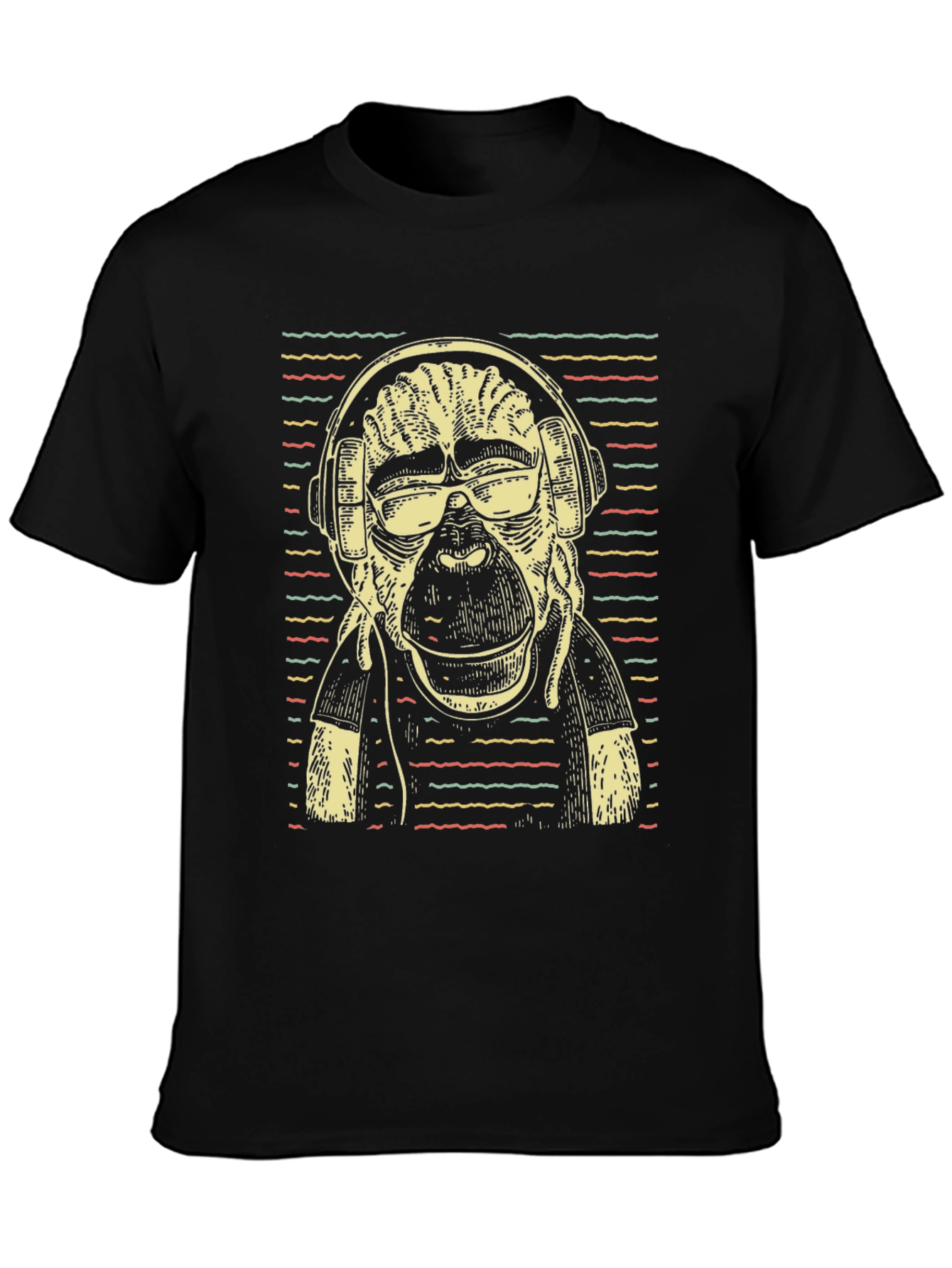 Cool Ape DJ Graphic T-Shirt - Black Cotton Tee