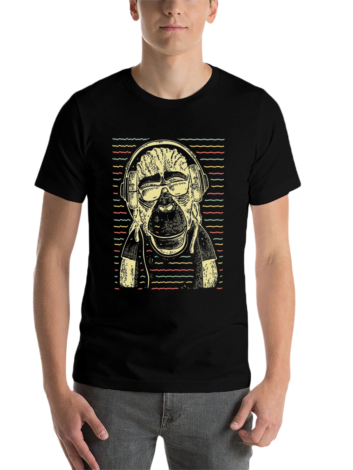 Cool Ape DJ Graphic T-Shirt - Black Cotton Tee
