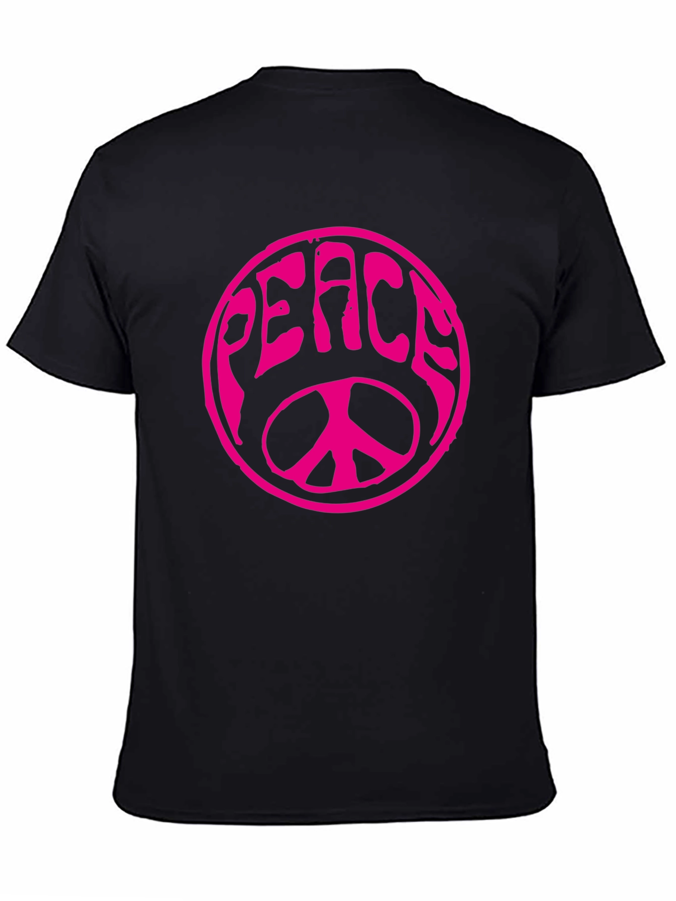 Peace Sign Graphic T-Shirt - Black