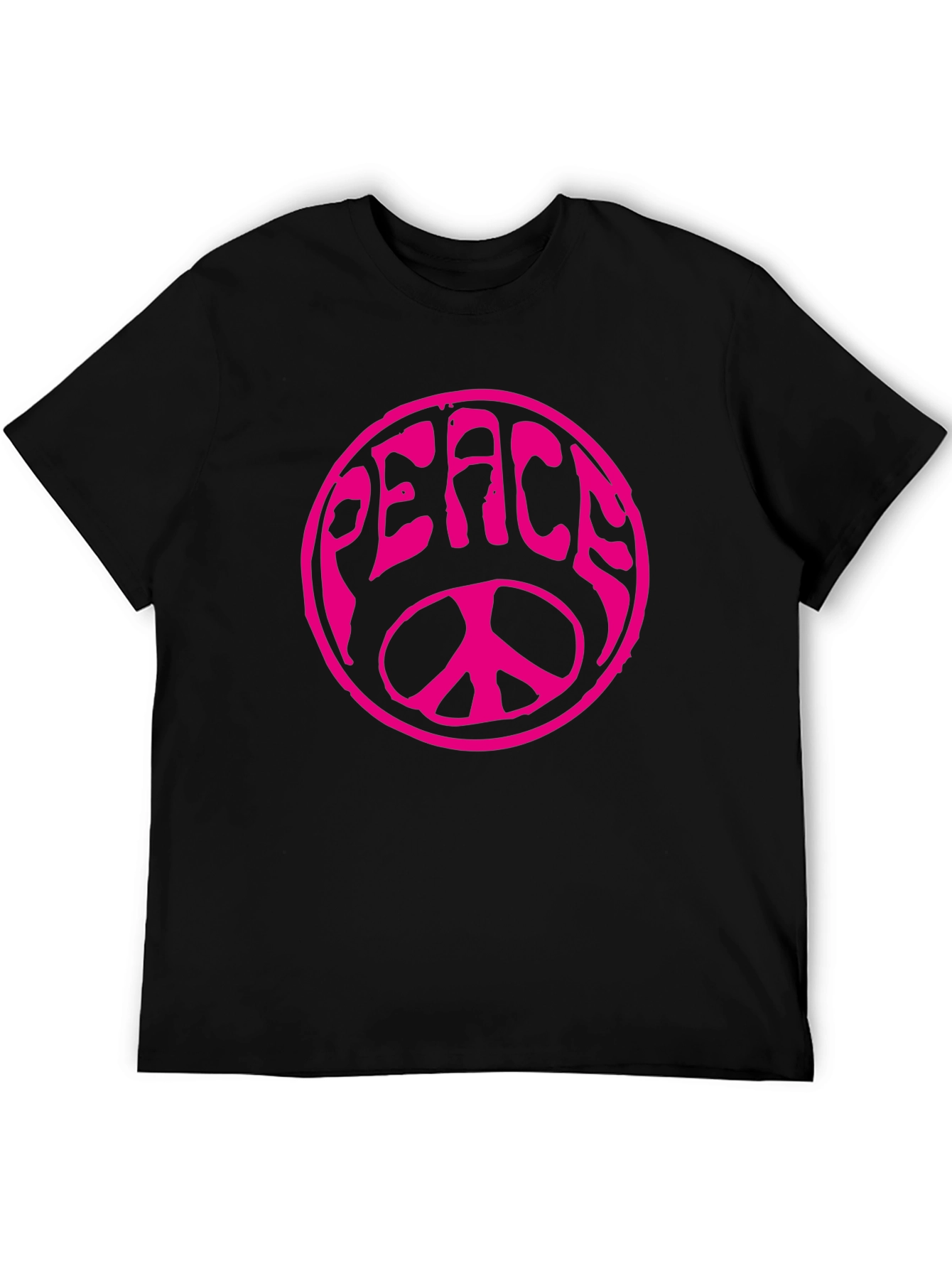 Peace Sign Graphic T-Shirt - Black