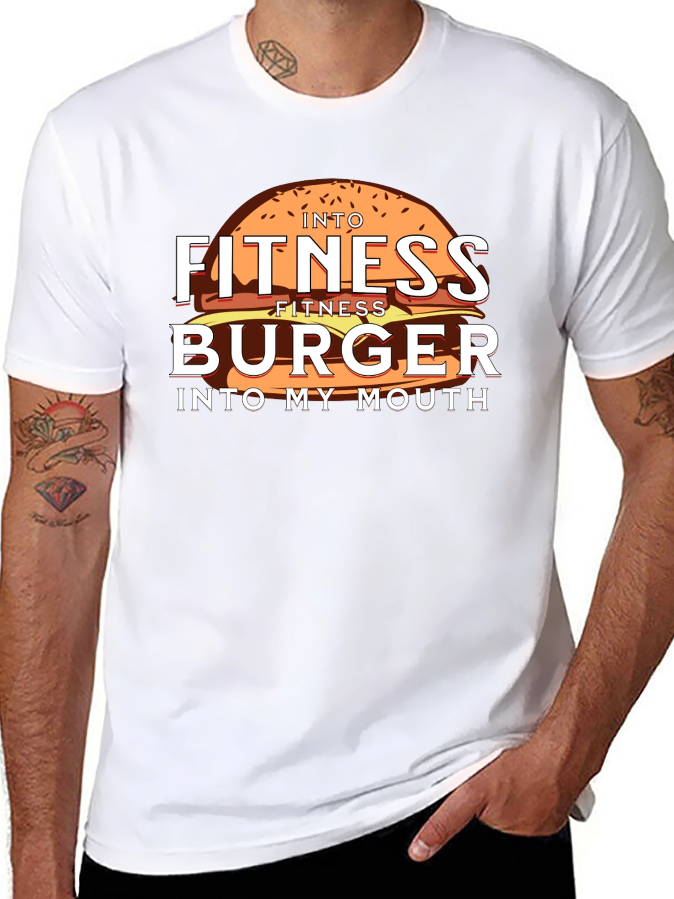 Fitness Burger Graphic Tee - Black