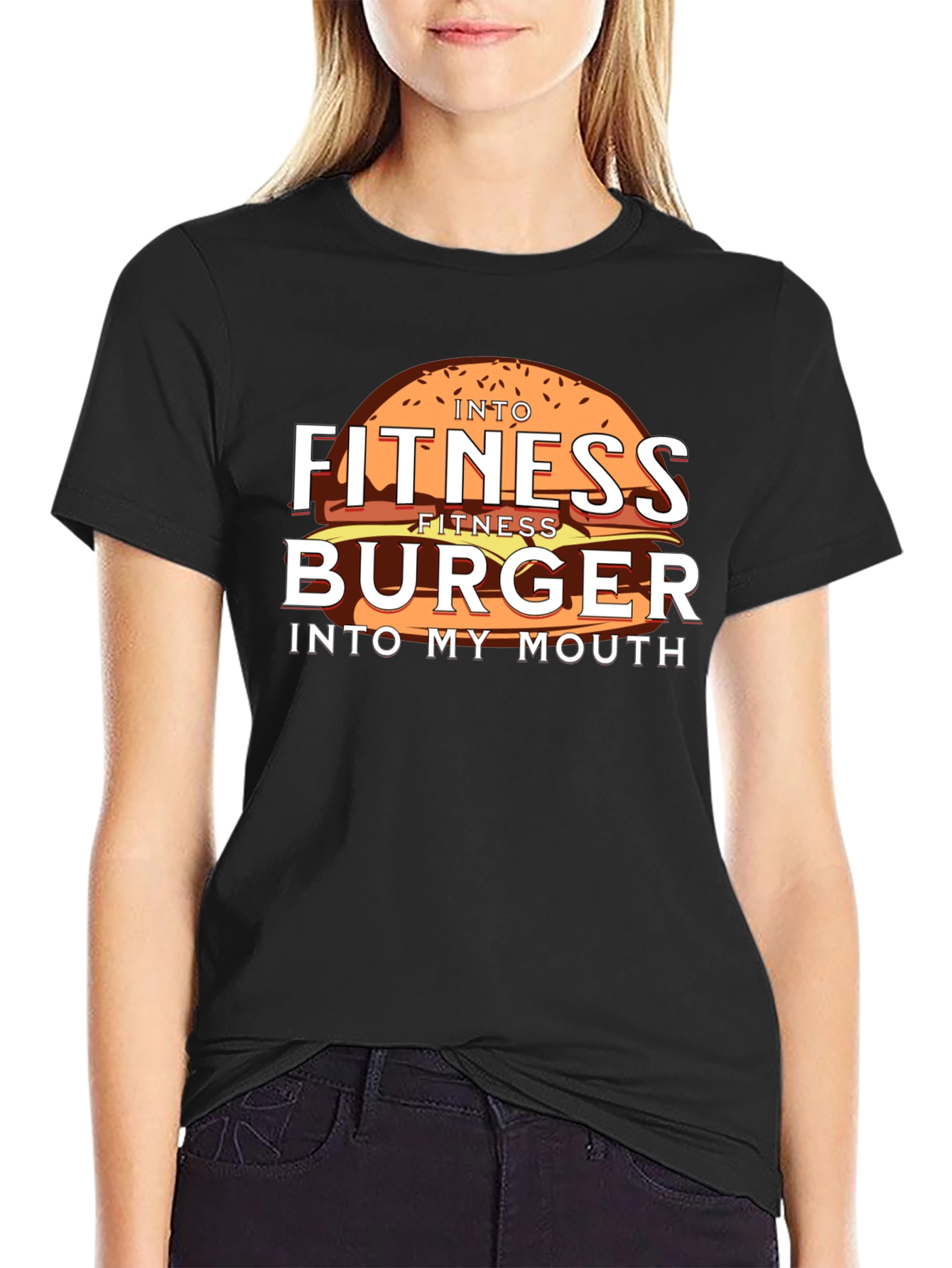 Fitness Burger Graphic Tee - Black