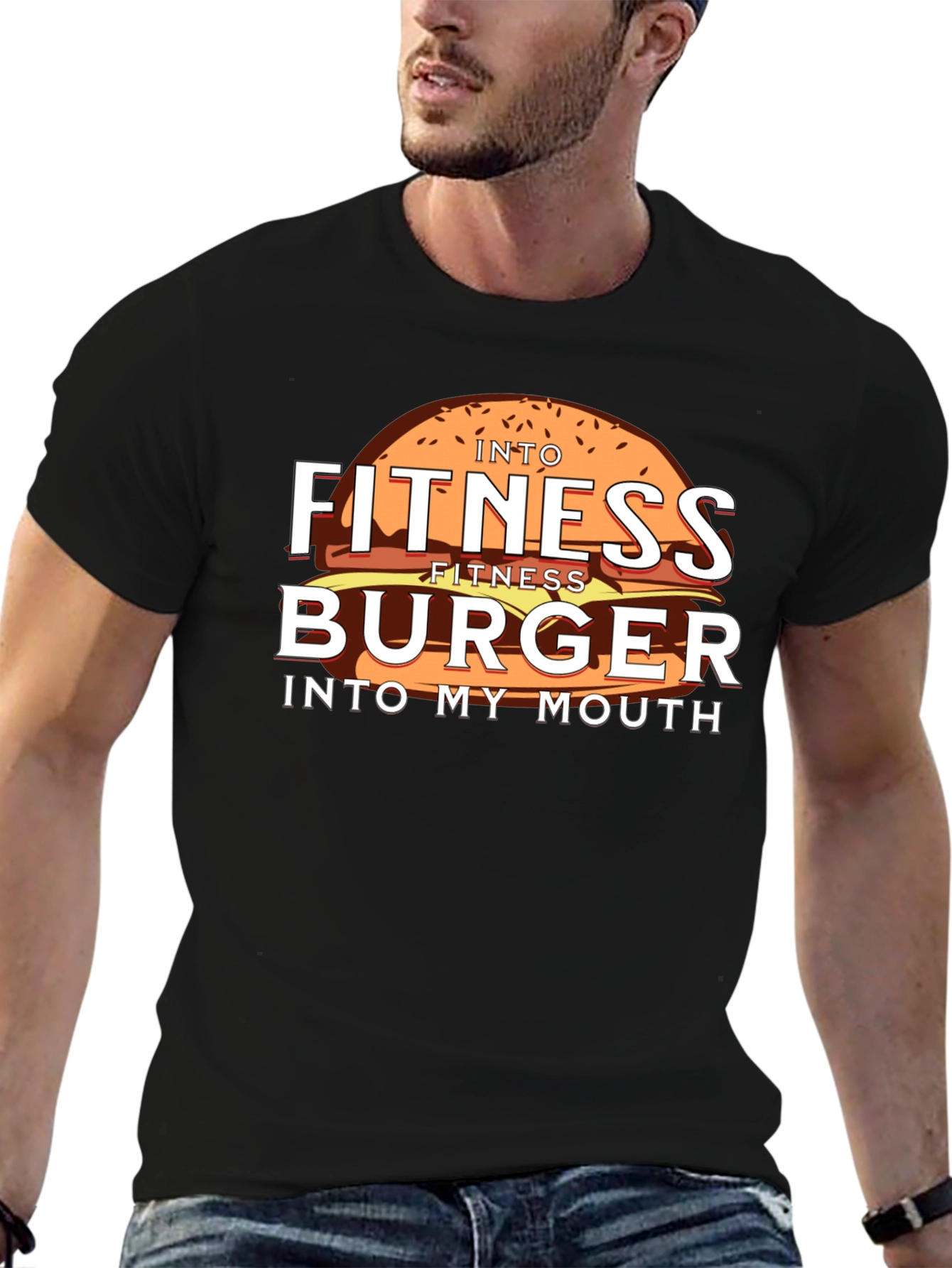 Fitness Burger Graphic Tee - Black