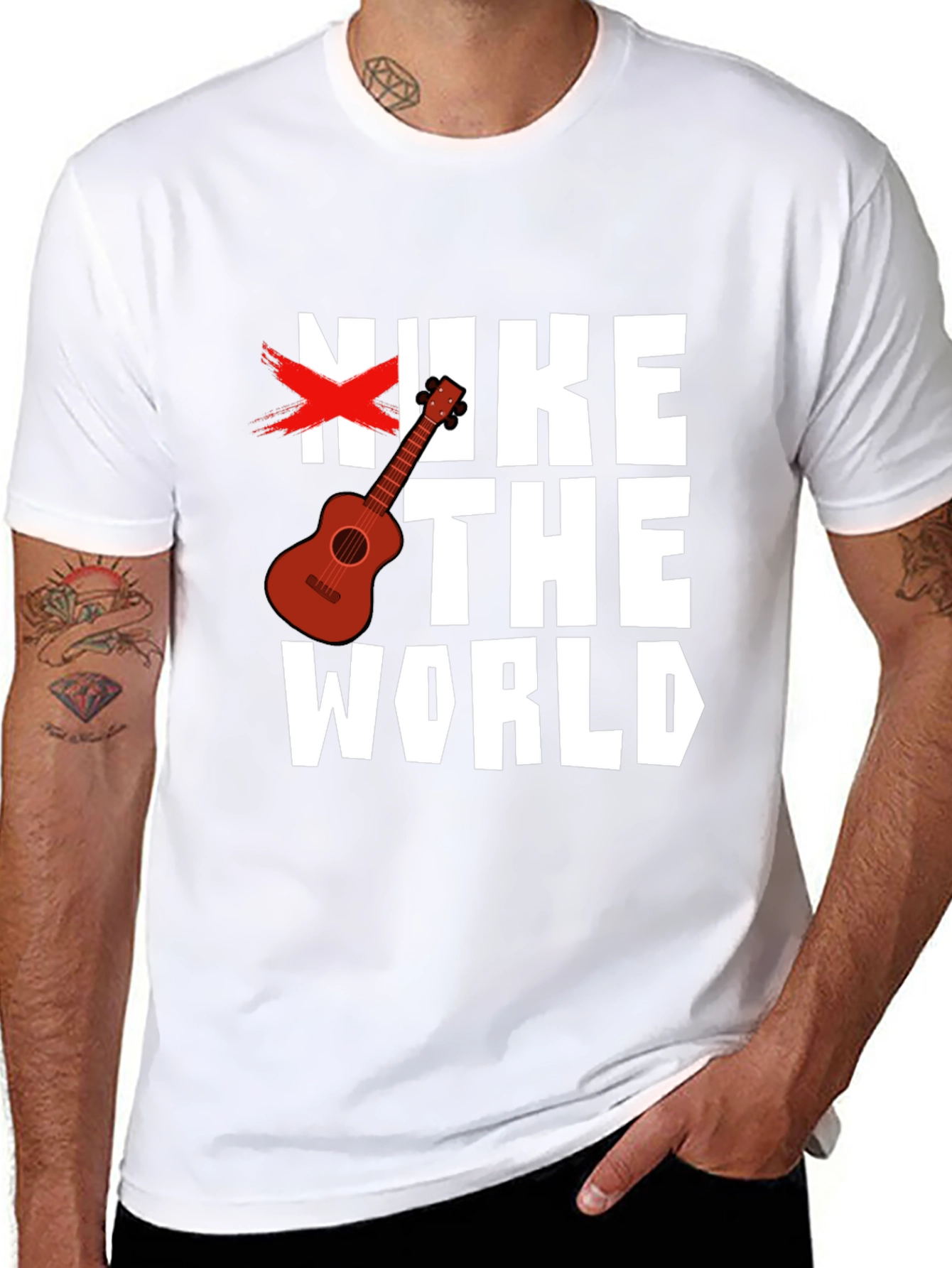 Nuke The World Graphic Tee - Anti-War Shirt