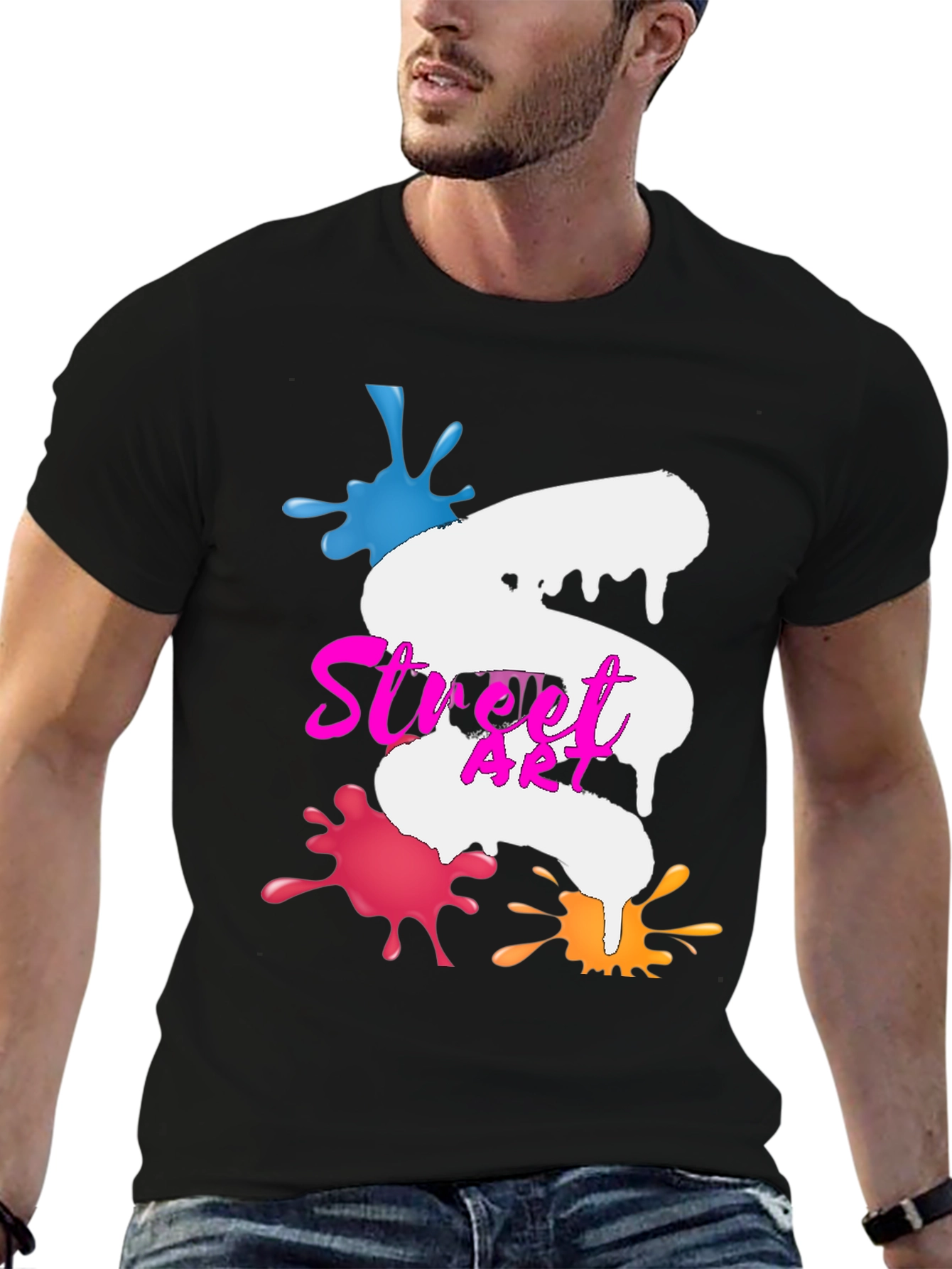 Street Art Graphic Tee - Black