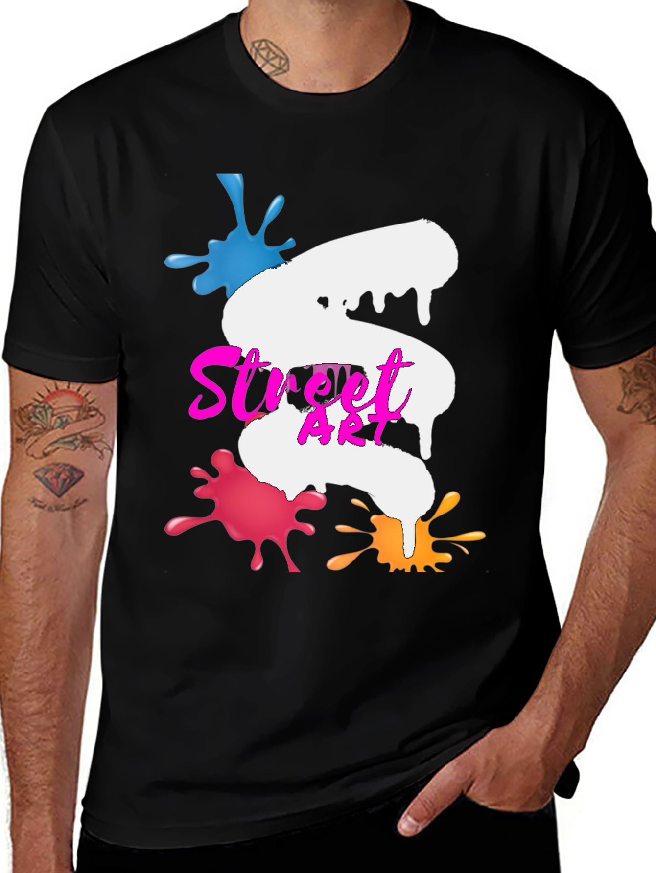 Street Art Graphic Tee - Black