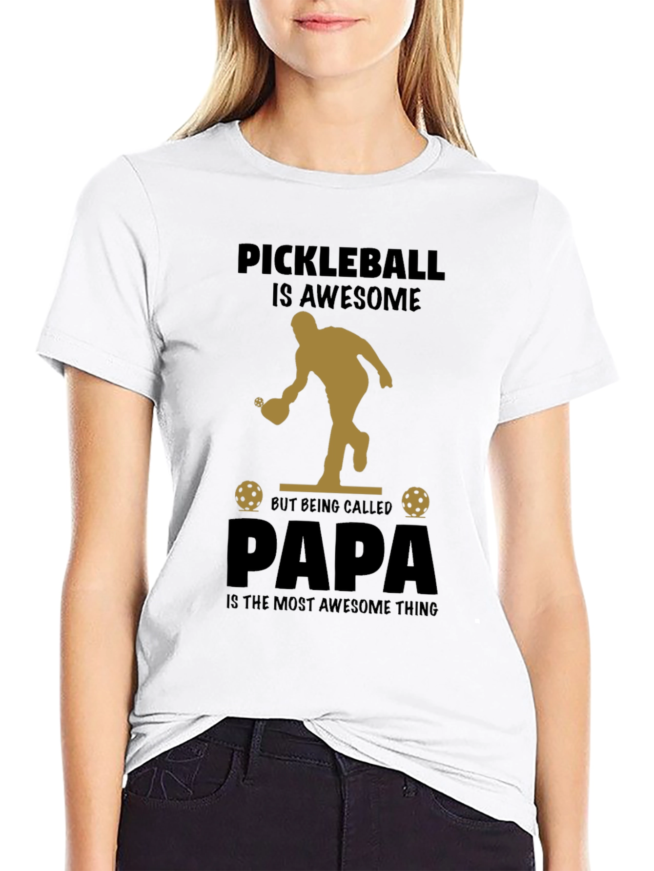 Pickleball Papa T-Shirt: Awesome Fathers Day Gift