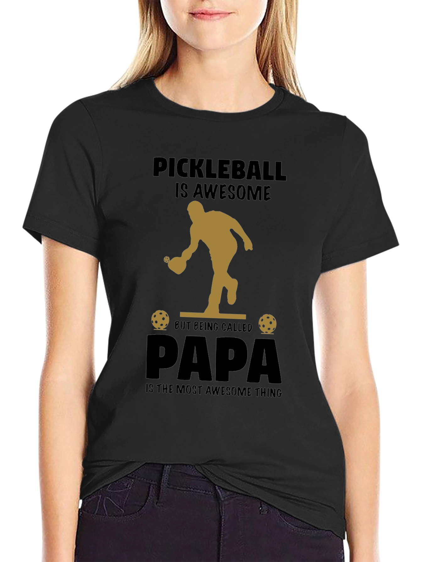 Pickleball Papa T-Shirt: Awesome Fathers Day Gift