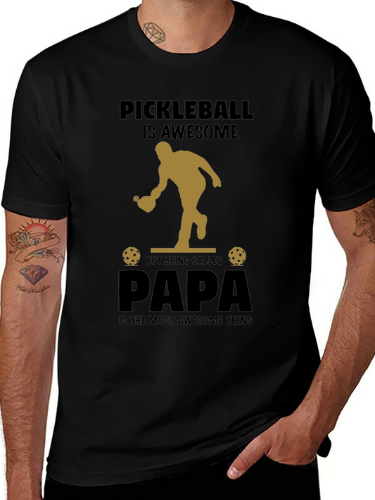 Pickleball Papa T-Shirt: Awesome Fathers Day Gift