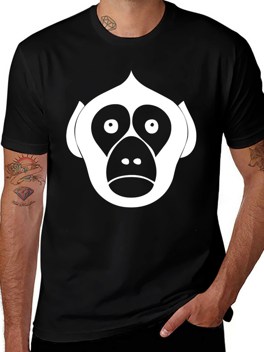 Monkey Face Graphic Tee - Black