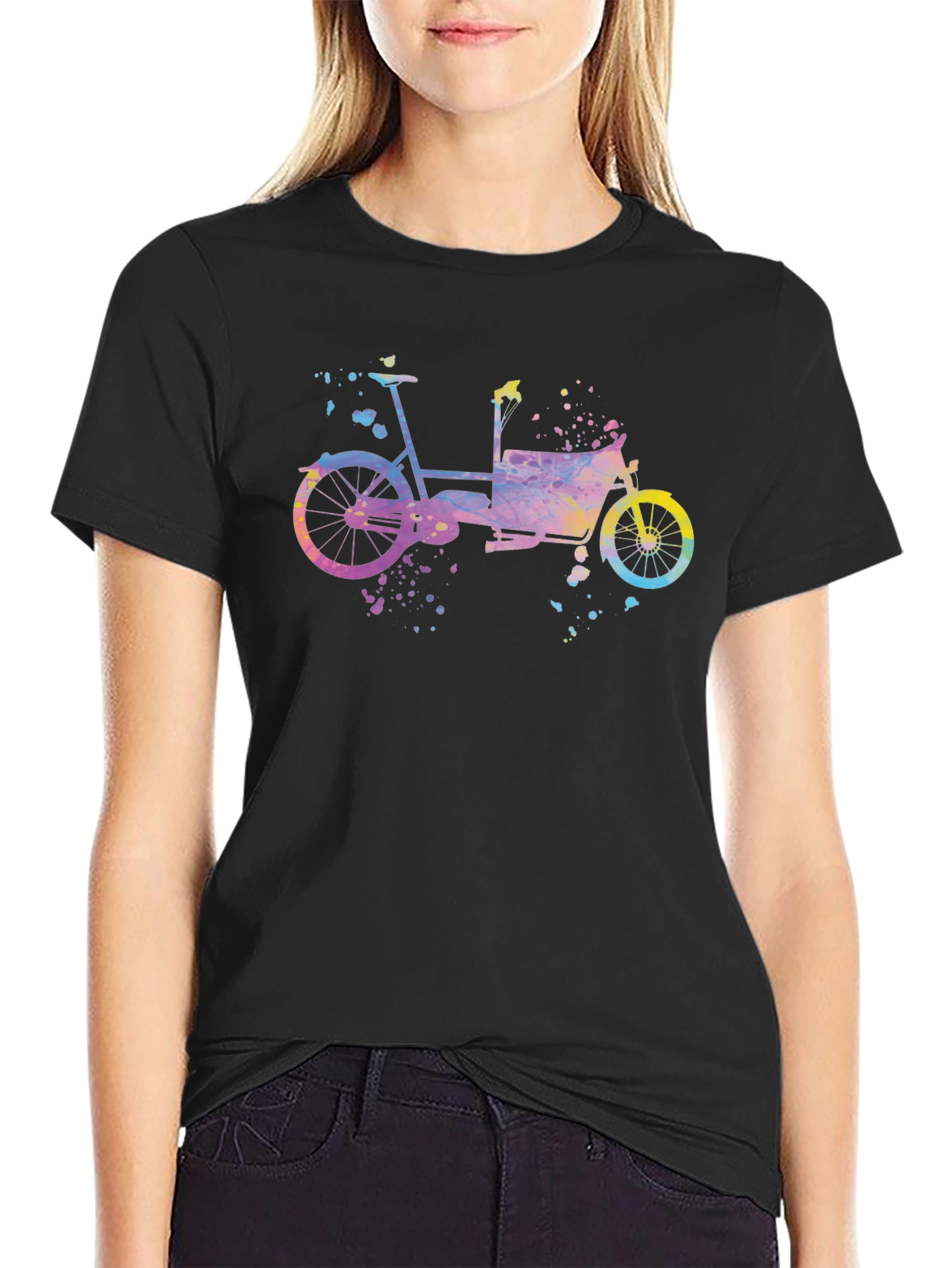 Watercolor Bike Graphic Tee