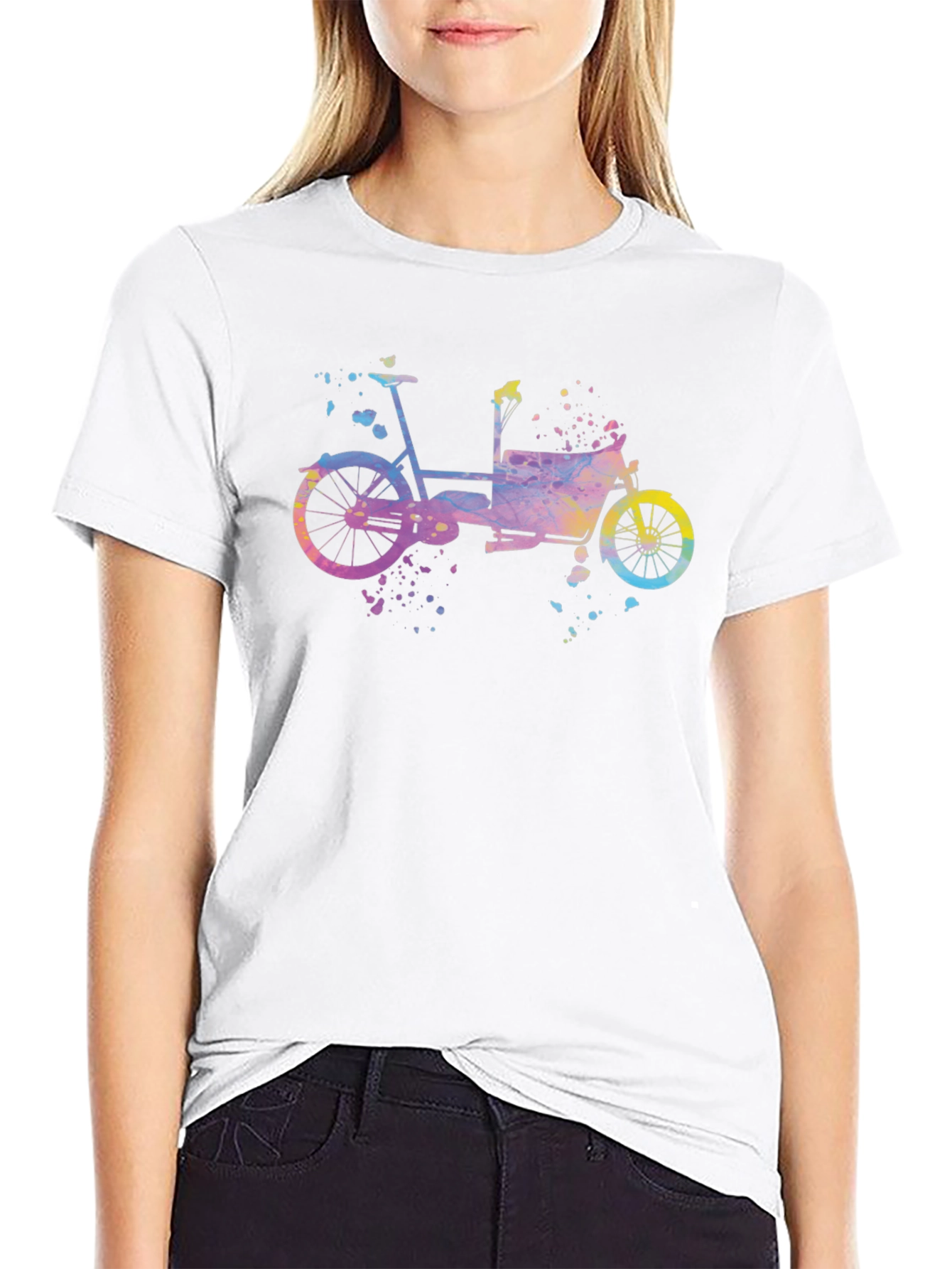 Watercolor Bike Graphic Tee