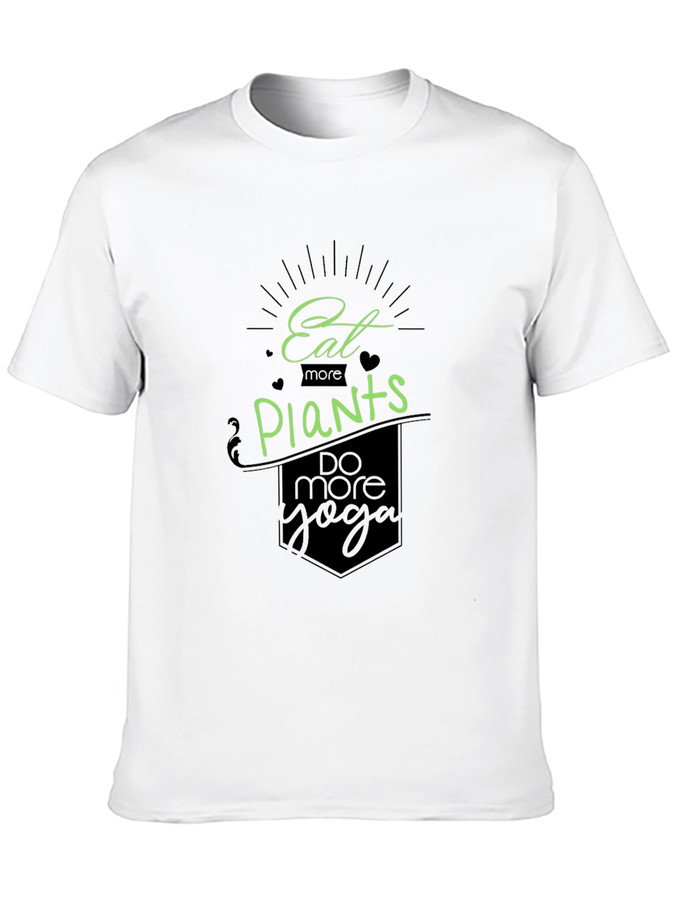Eat Plants Do Yoga Black T-Shirt