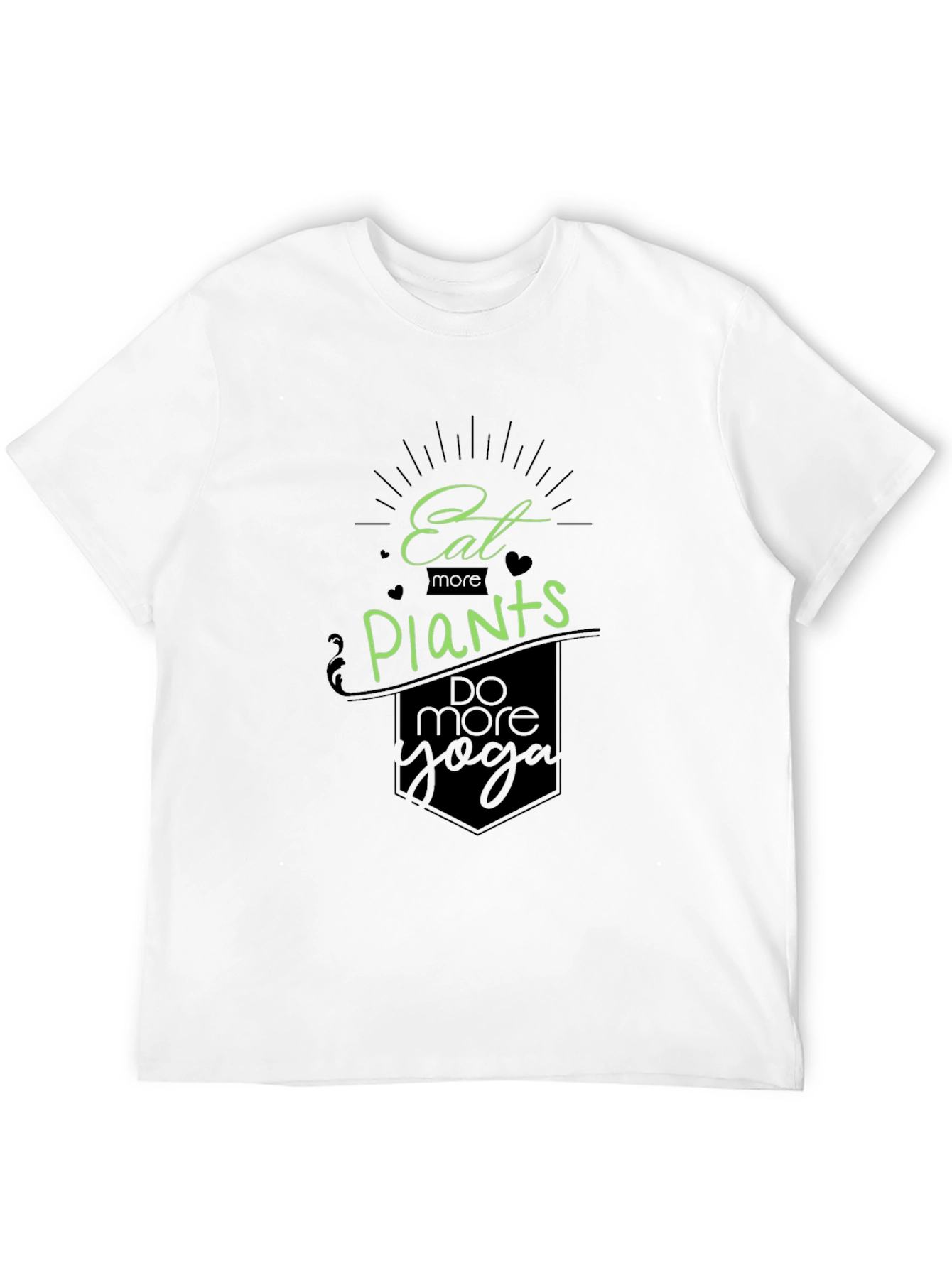 Eat Plants Do Yoga Black T-Shirt