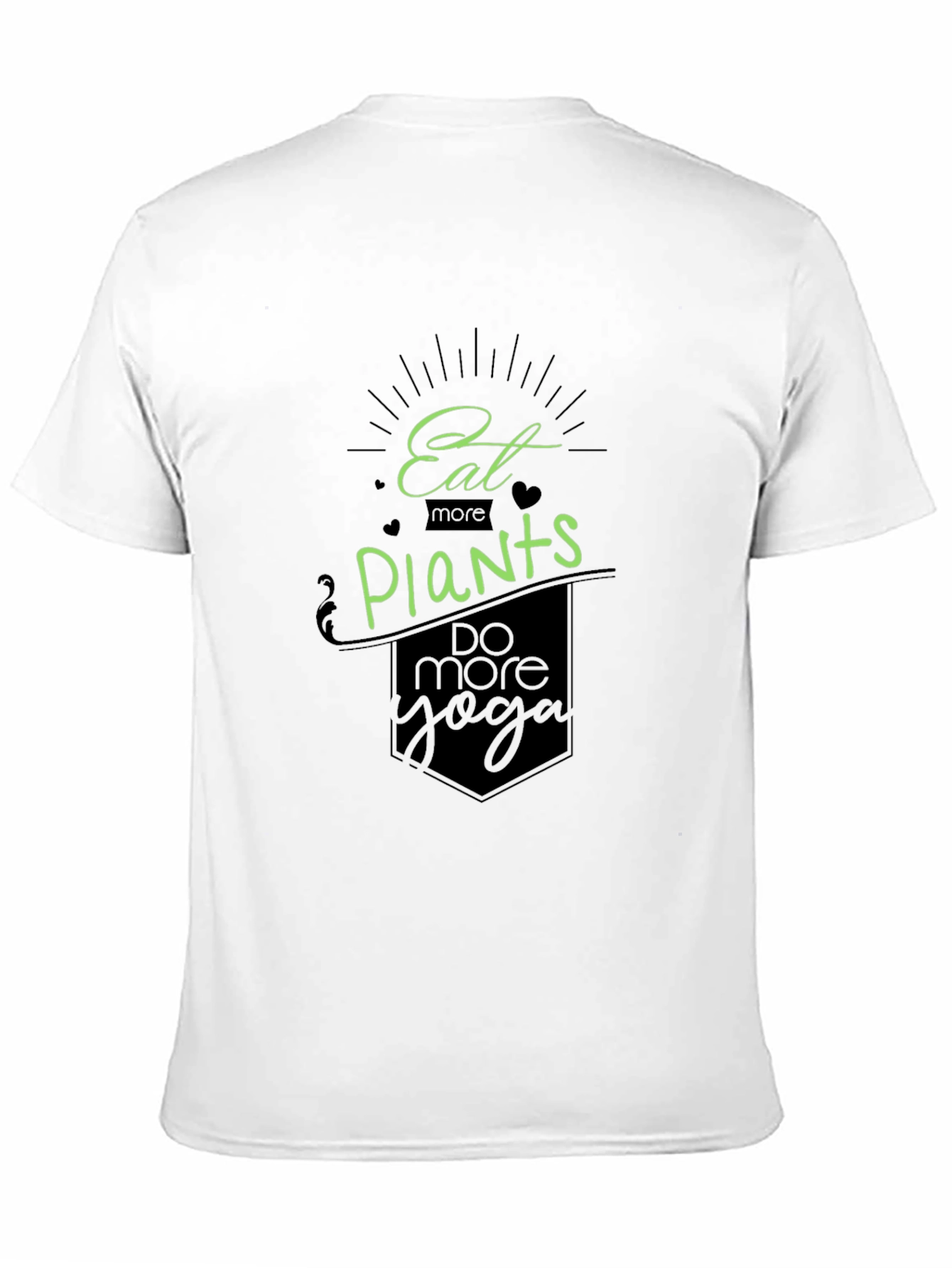 Eat Plants Do Yoga Black T-Shirt