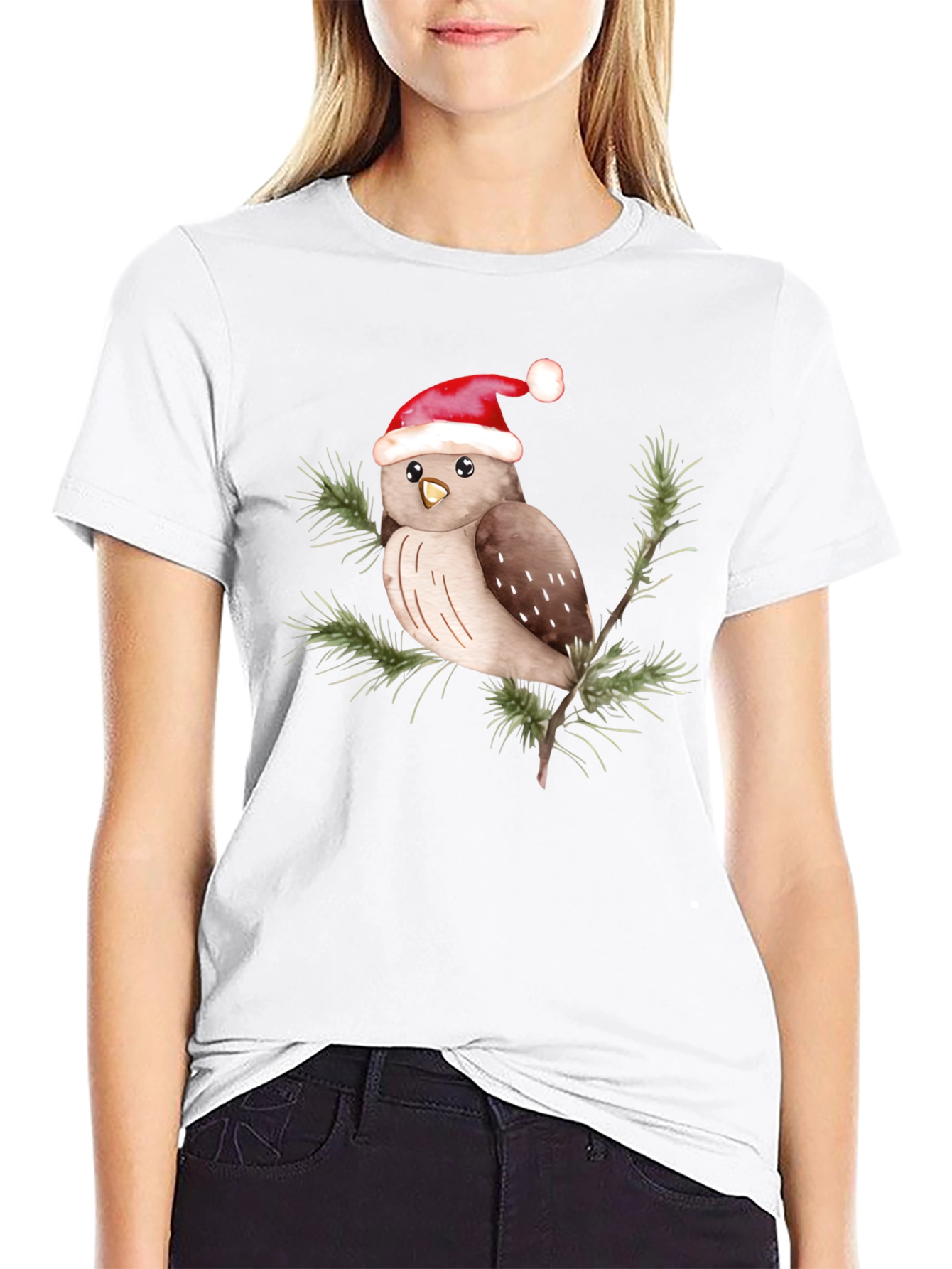 Festive Owl Tee - Holiday Cheer