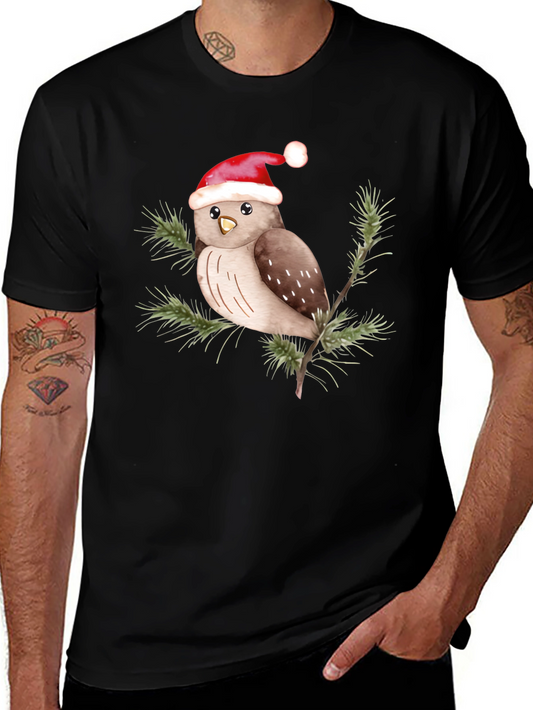 Festive Owl Tee - Holiday Cheer