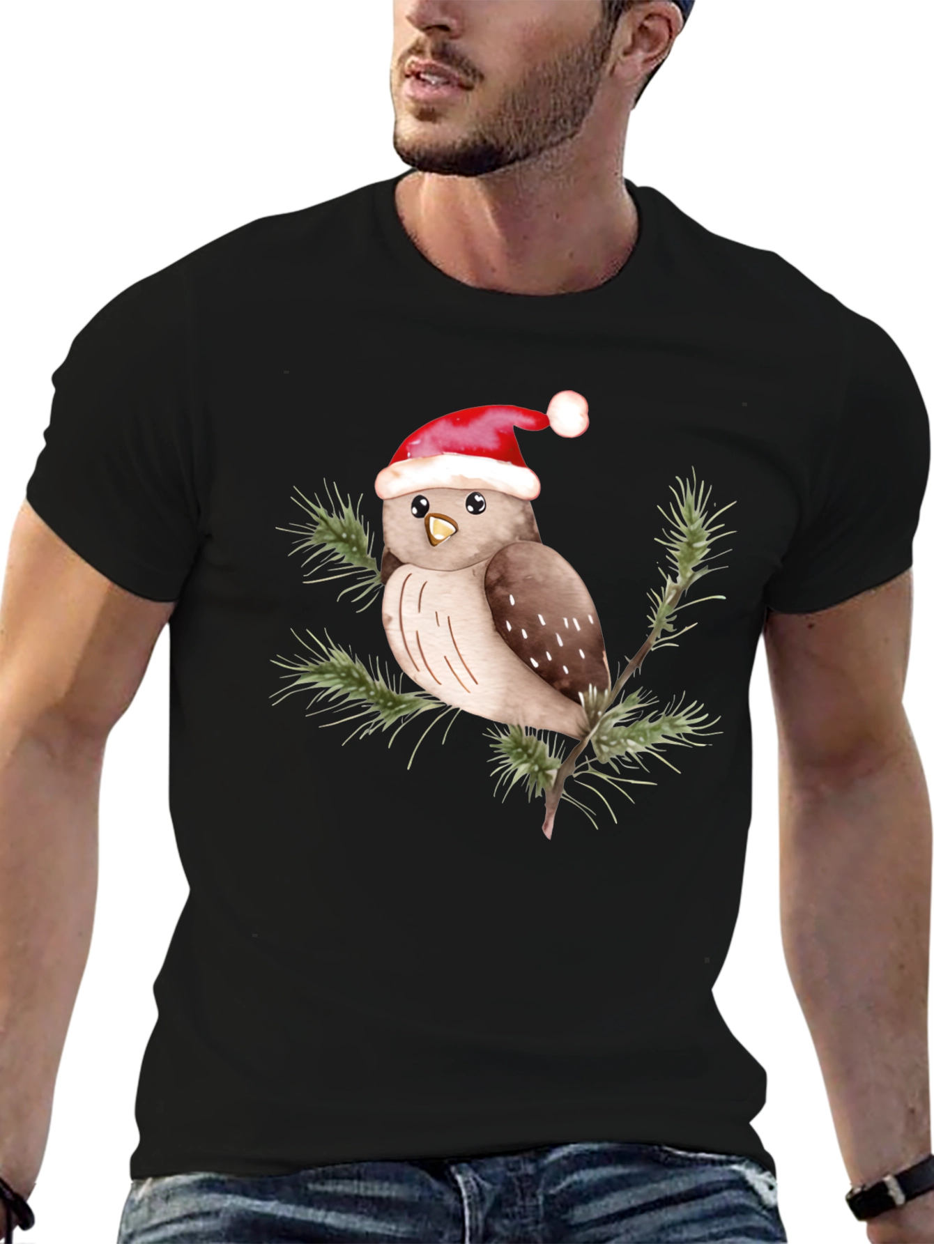 Festive Owl Tee - Holiday Cheer