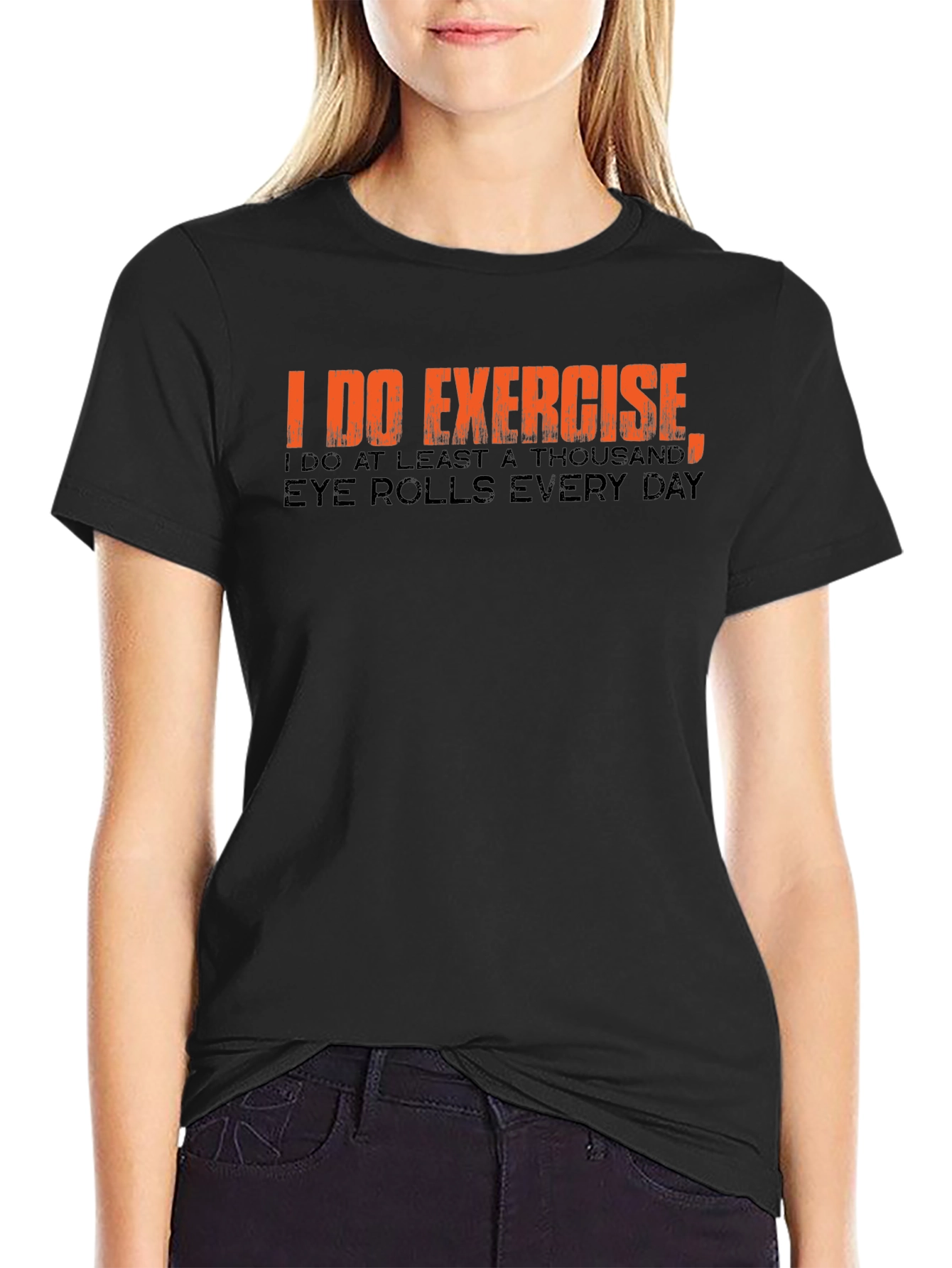 Funny Exercise Eye Rolls Graphic T-Shirt