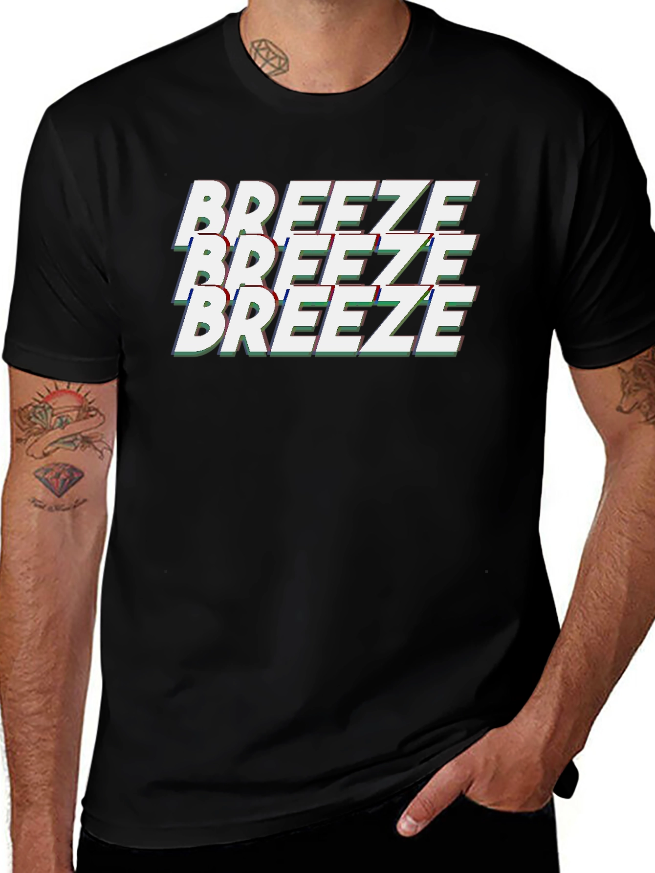 Breeze Black Graphic T-Shirt