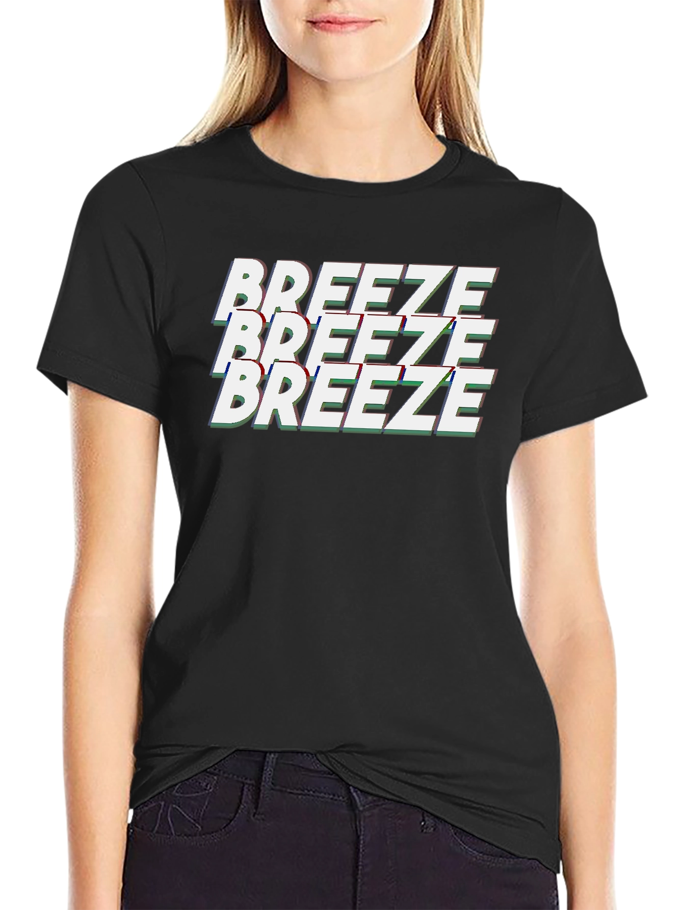 Breeze Black Graphic T-Shirt
