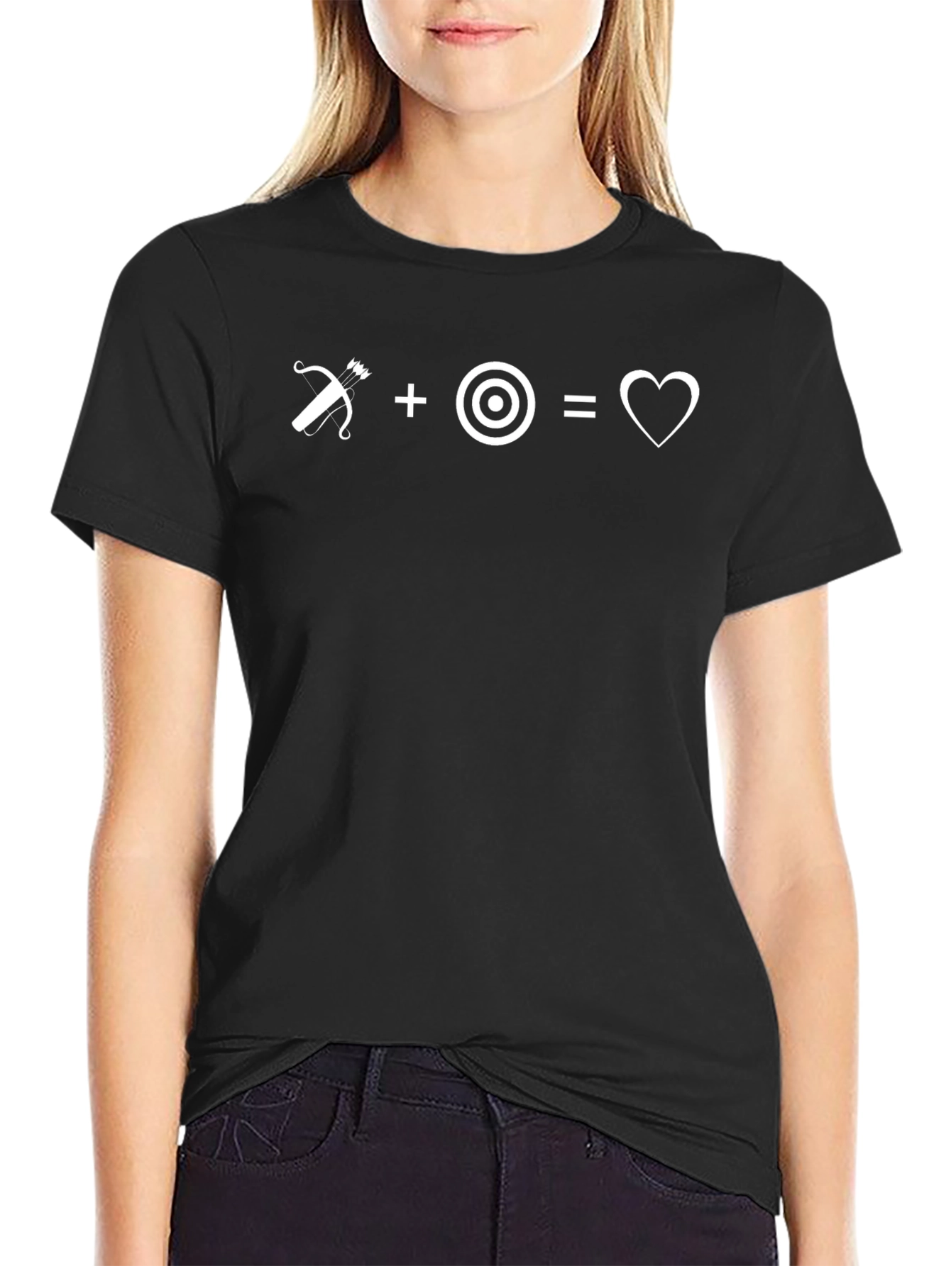 Archery Love T-Shirt - Bow Arrow Target Heart
