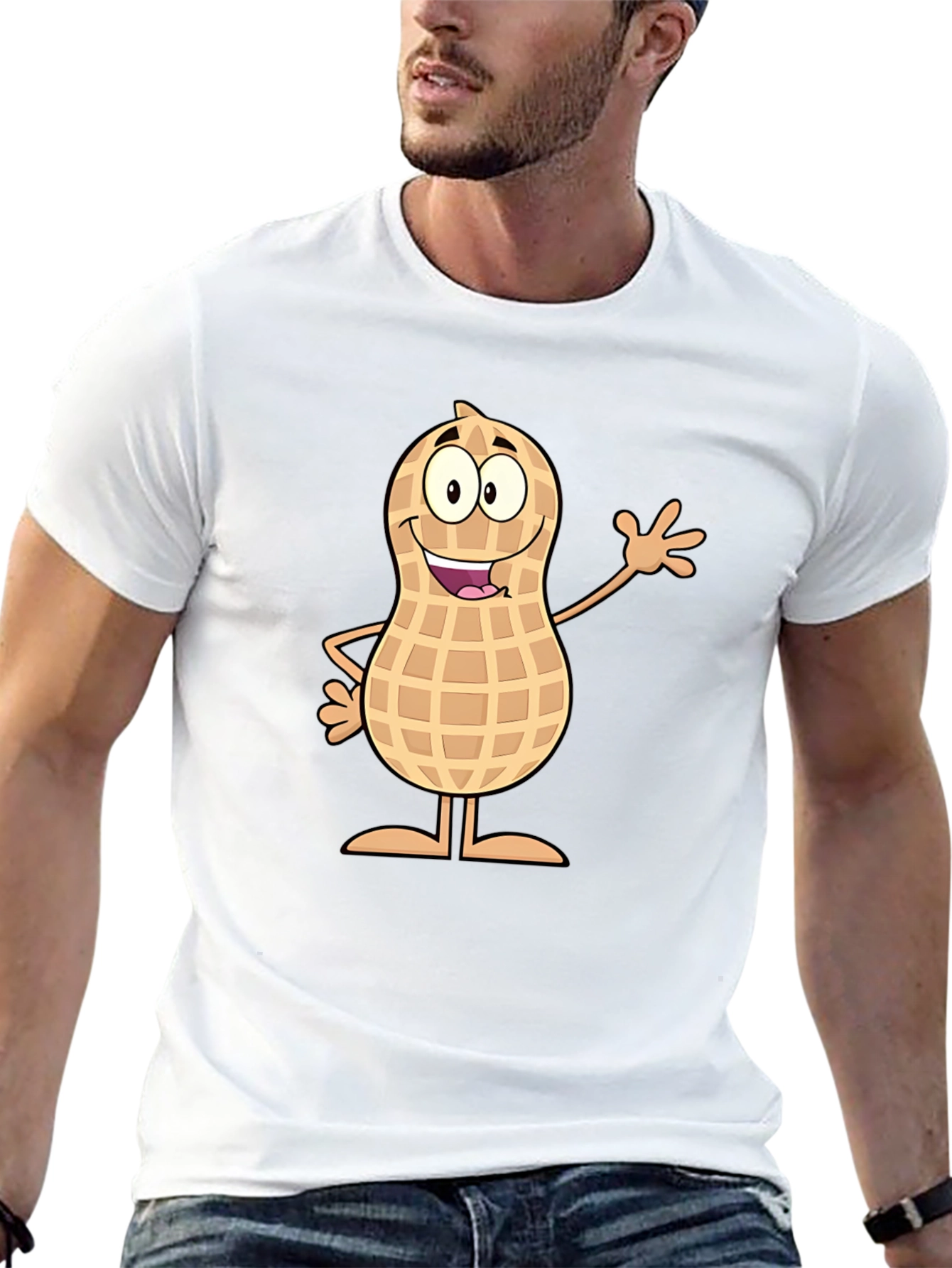 Funny Peanut Cartoon Graphic Tee