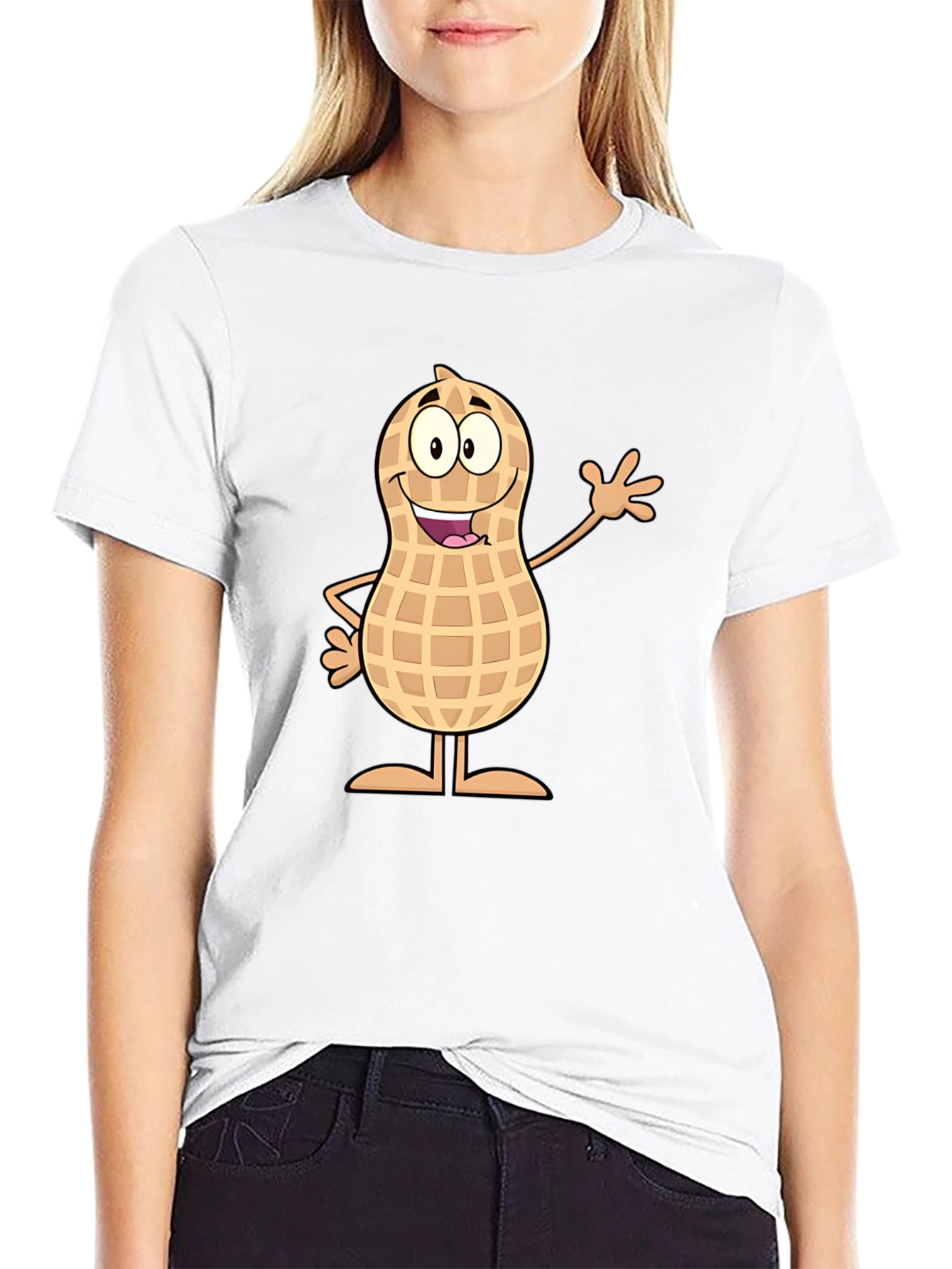 Funny Peanut Cartoon Graphic Tee