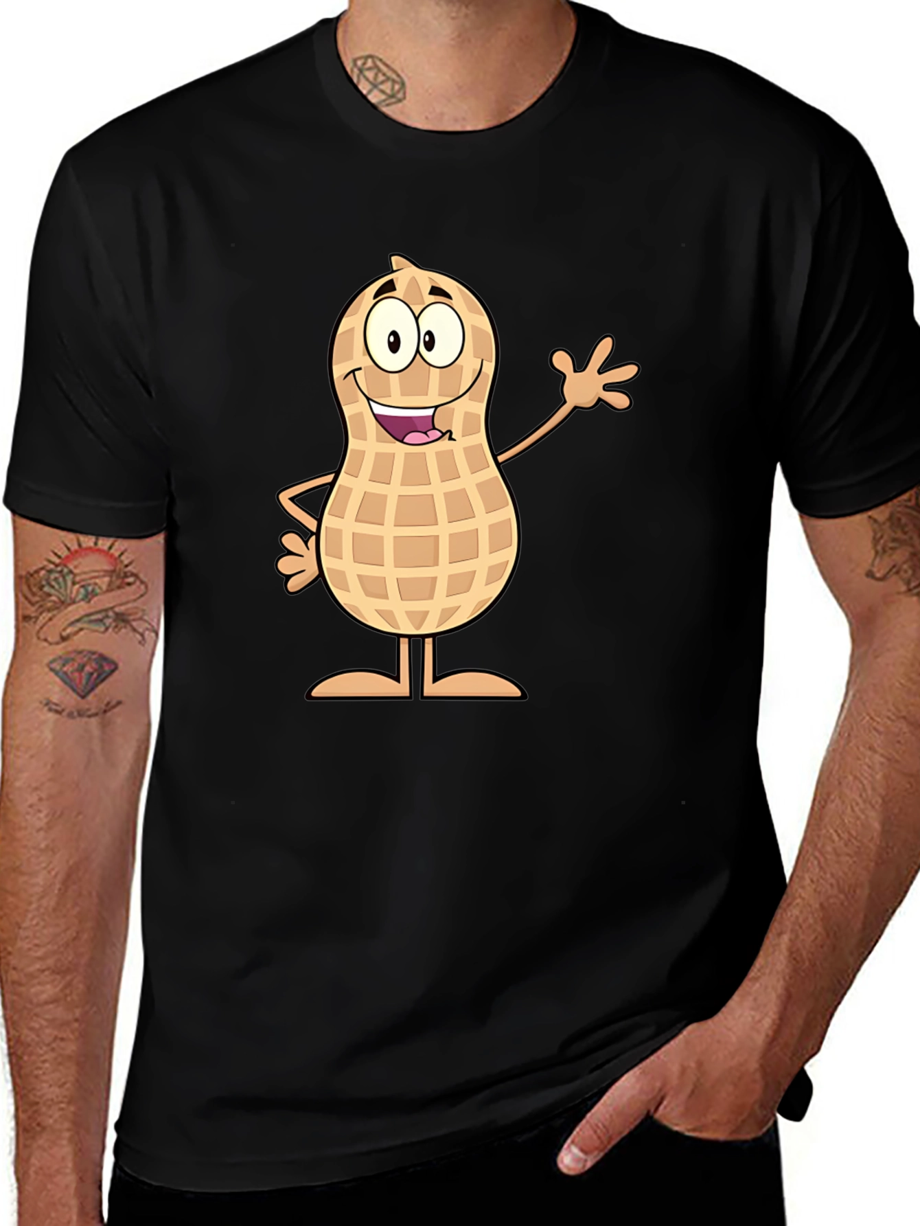 Funny Peanut Cartoon Graphic Tee