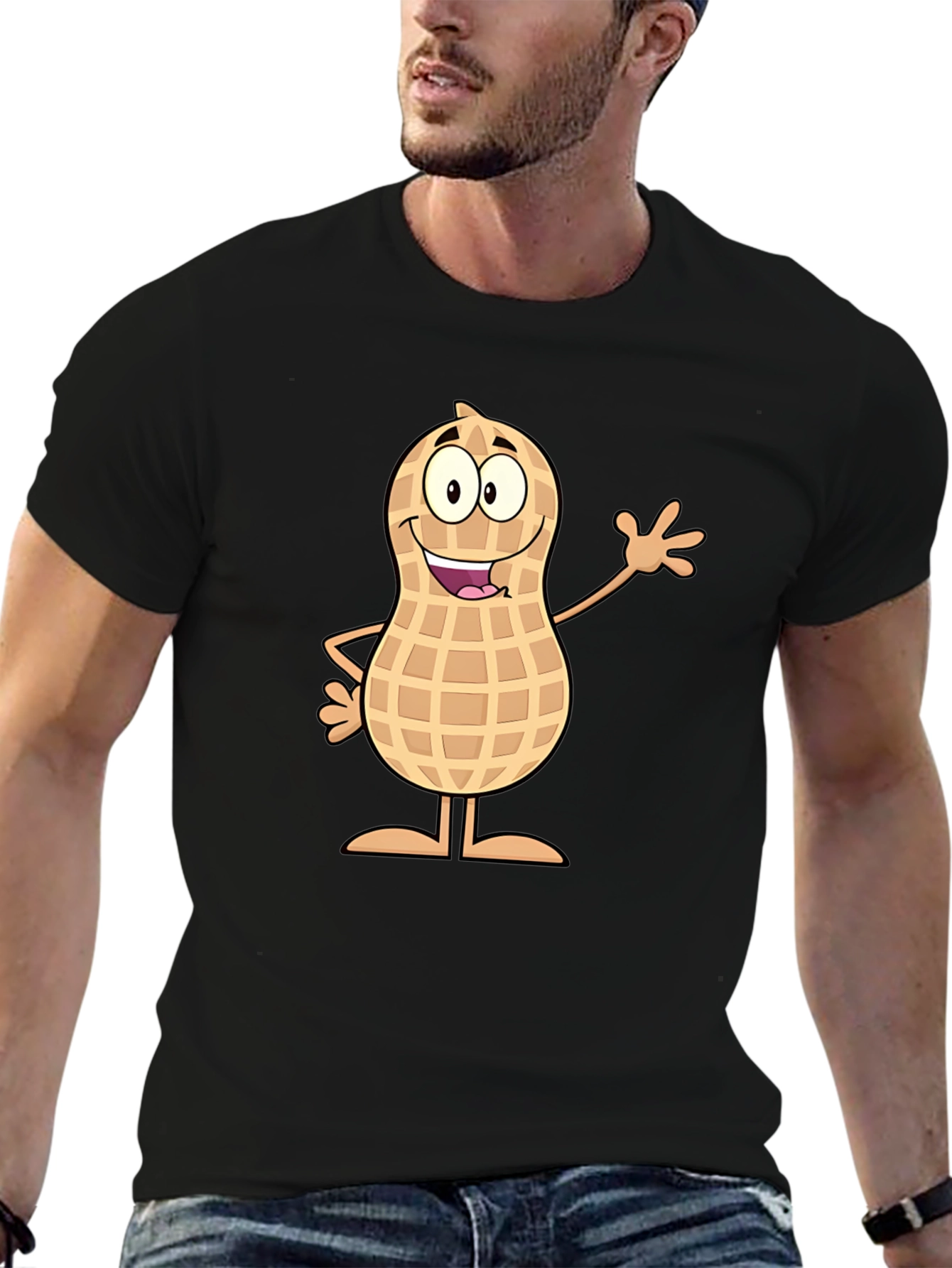 Funny Peanut Cartoon Graphic Tee
