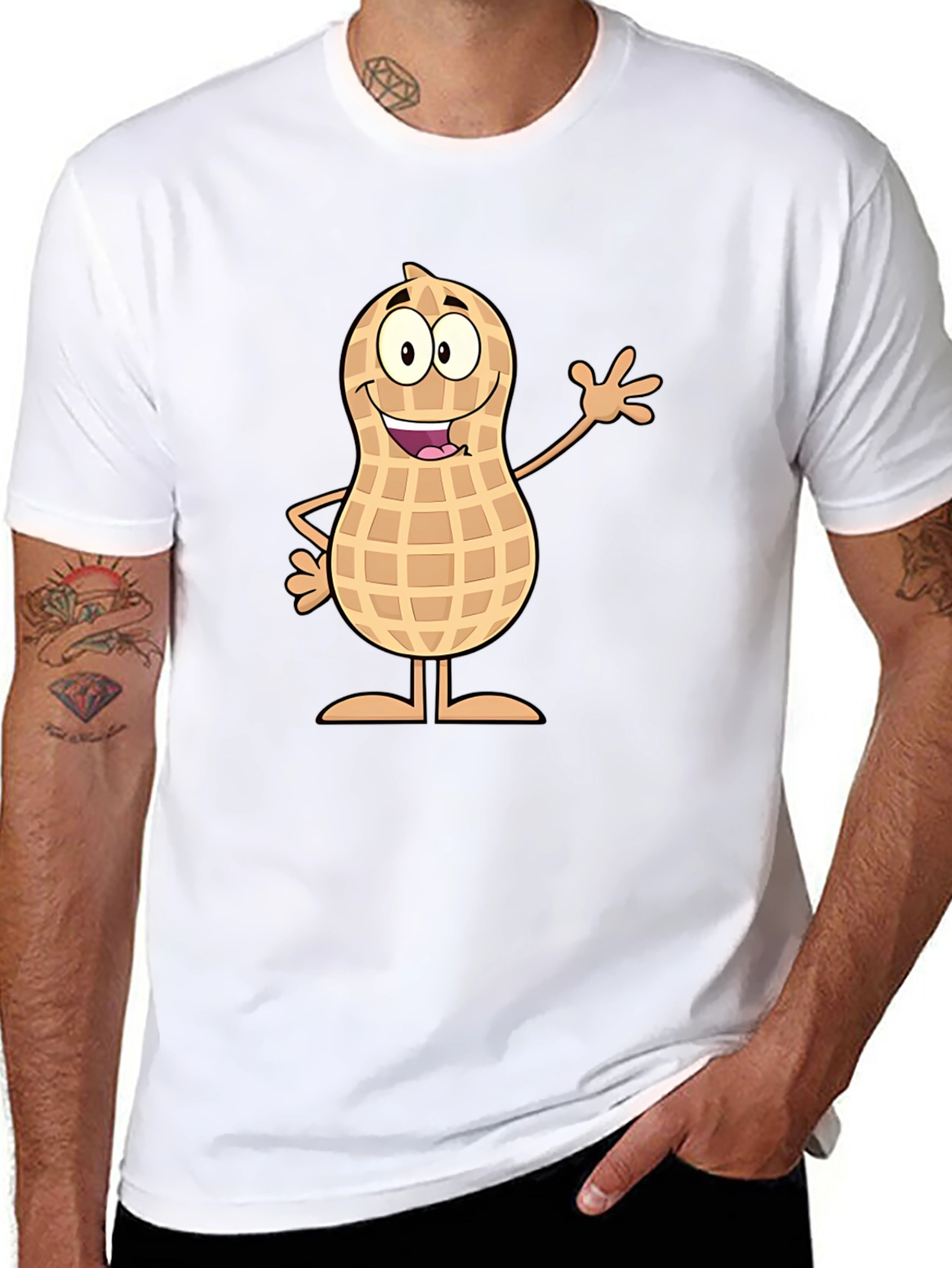 Funny Peanut Cartoon Graphic Tee
