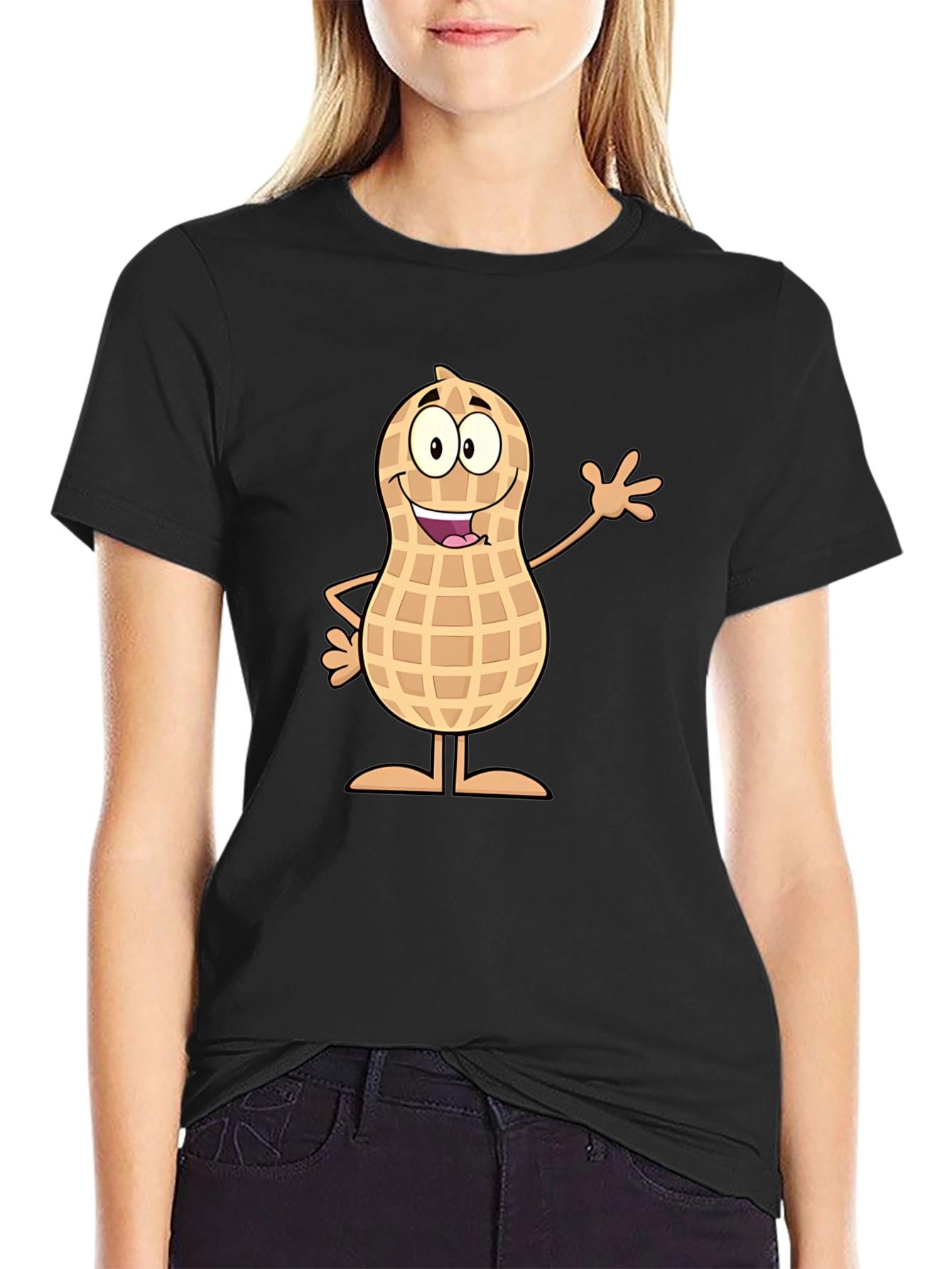 Funny Peanut Cartoon Graphic Tee