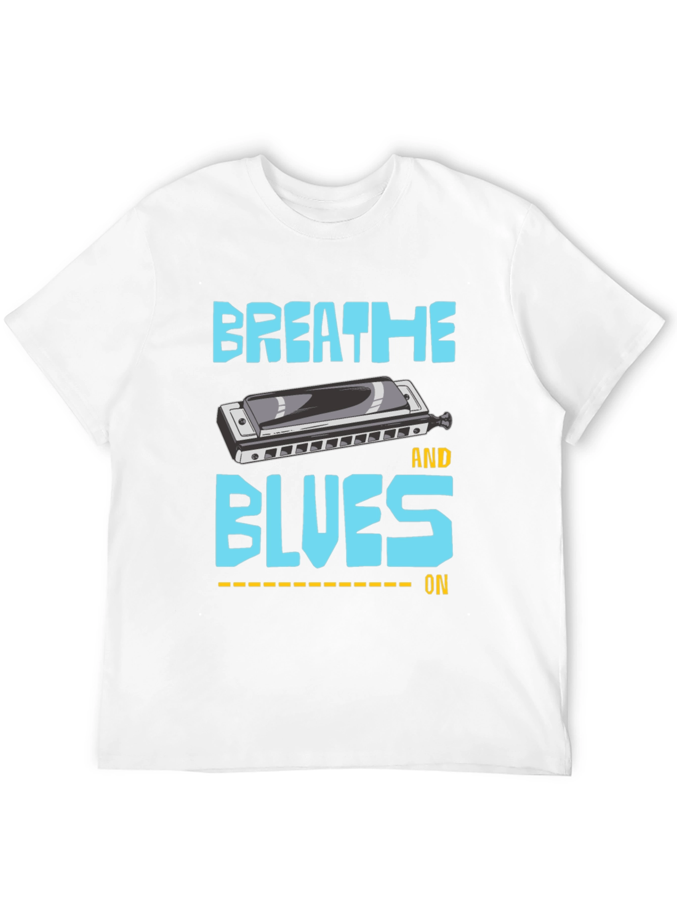 Breathe Blues Harmonica T-Shirt - Musical Tee