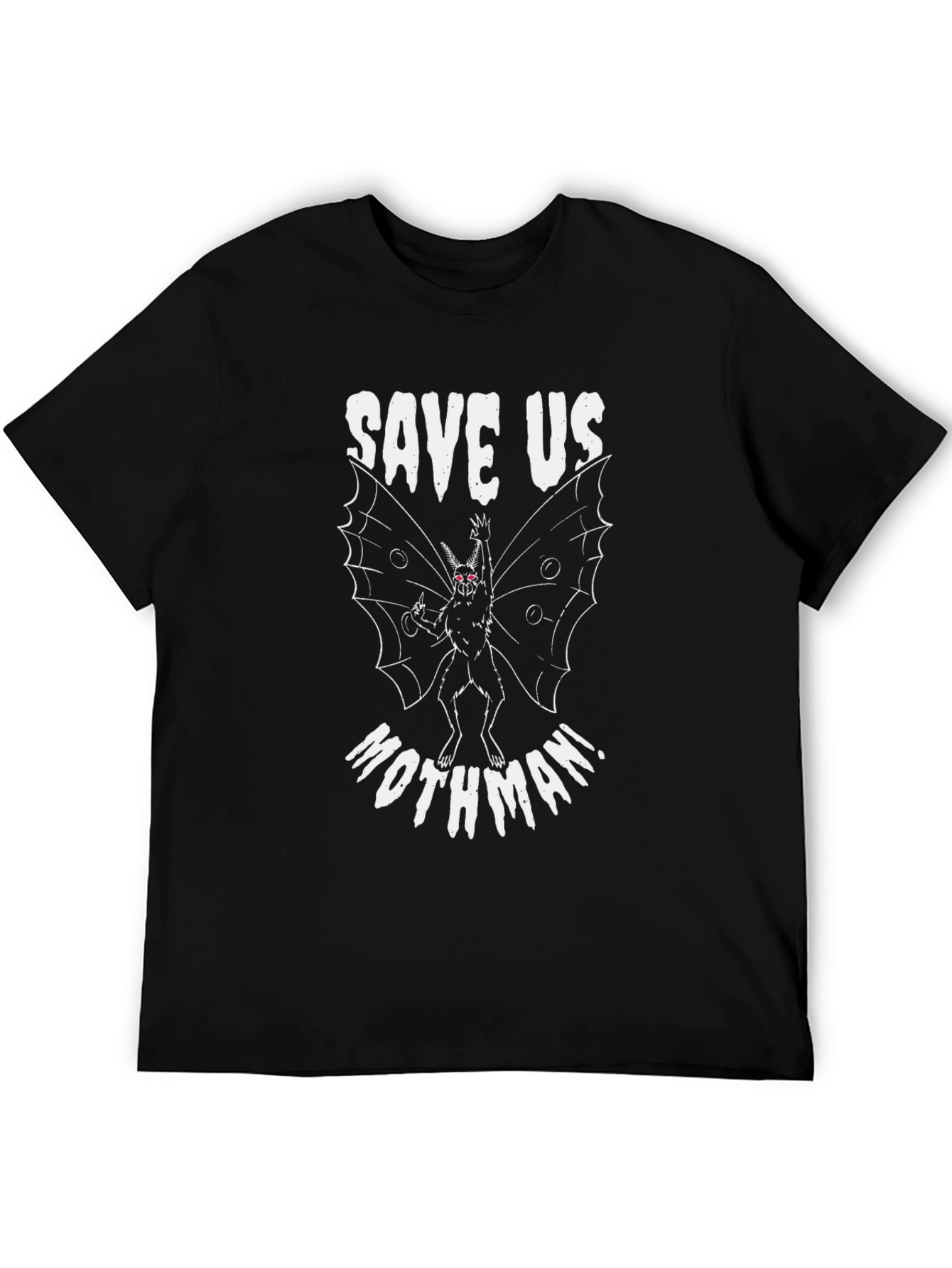 Save Us Mothman T-Shirt - Black Graphic Tee