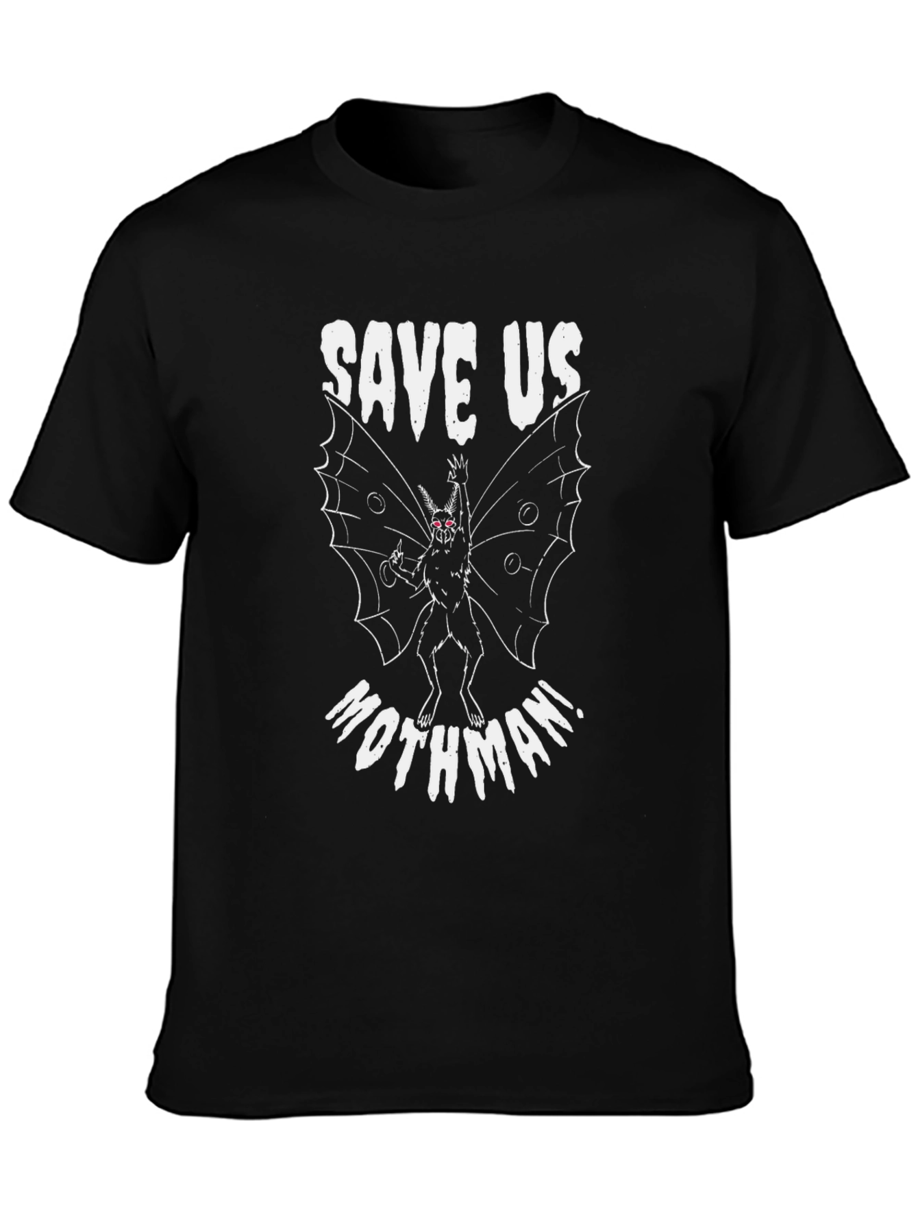 Save Us Mothman T-Shirt - Black Graphic Tee