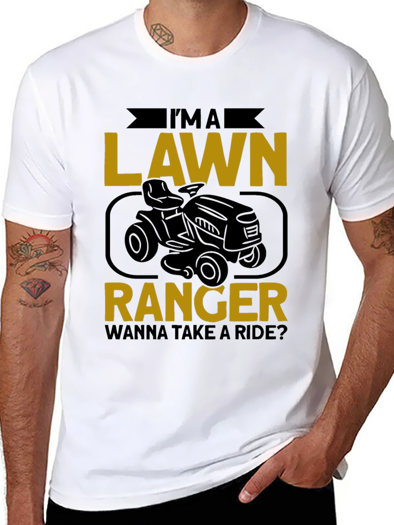 Lawn Ranger Graphic Tee - Ride-On Mower T-Shirt