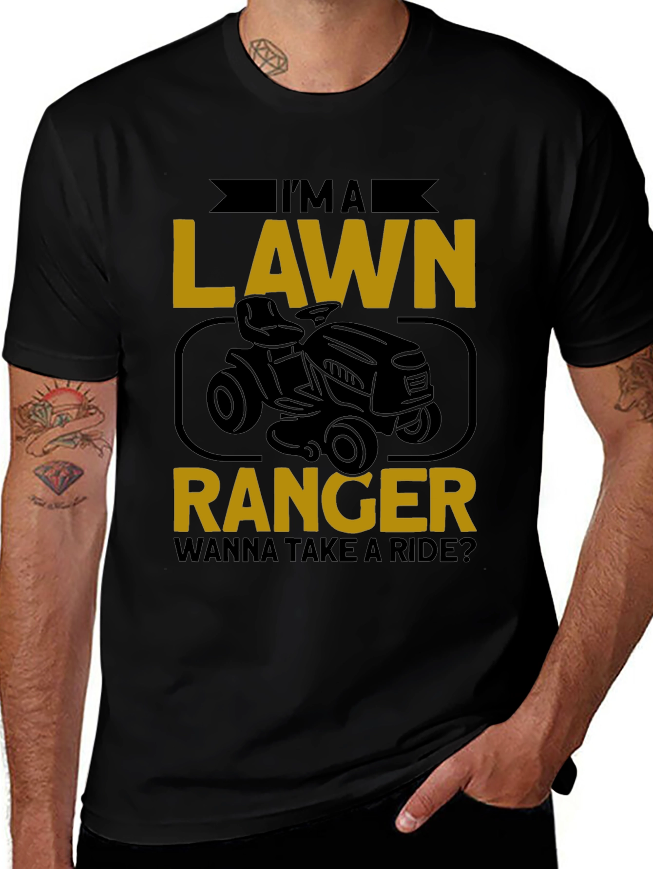 Lawn Ranger Graphic Tee - Ride-On Mower T-Shirt