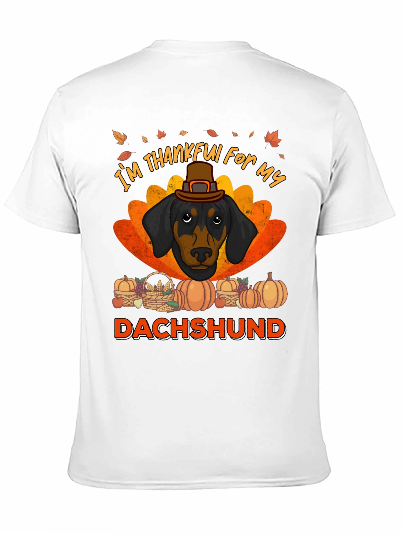 Thankful Dachshund T-Shirt - Thanksgiving Dog Tee
