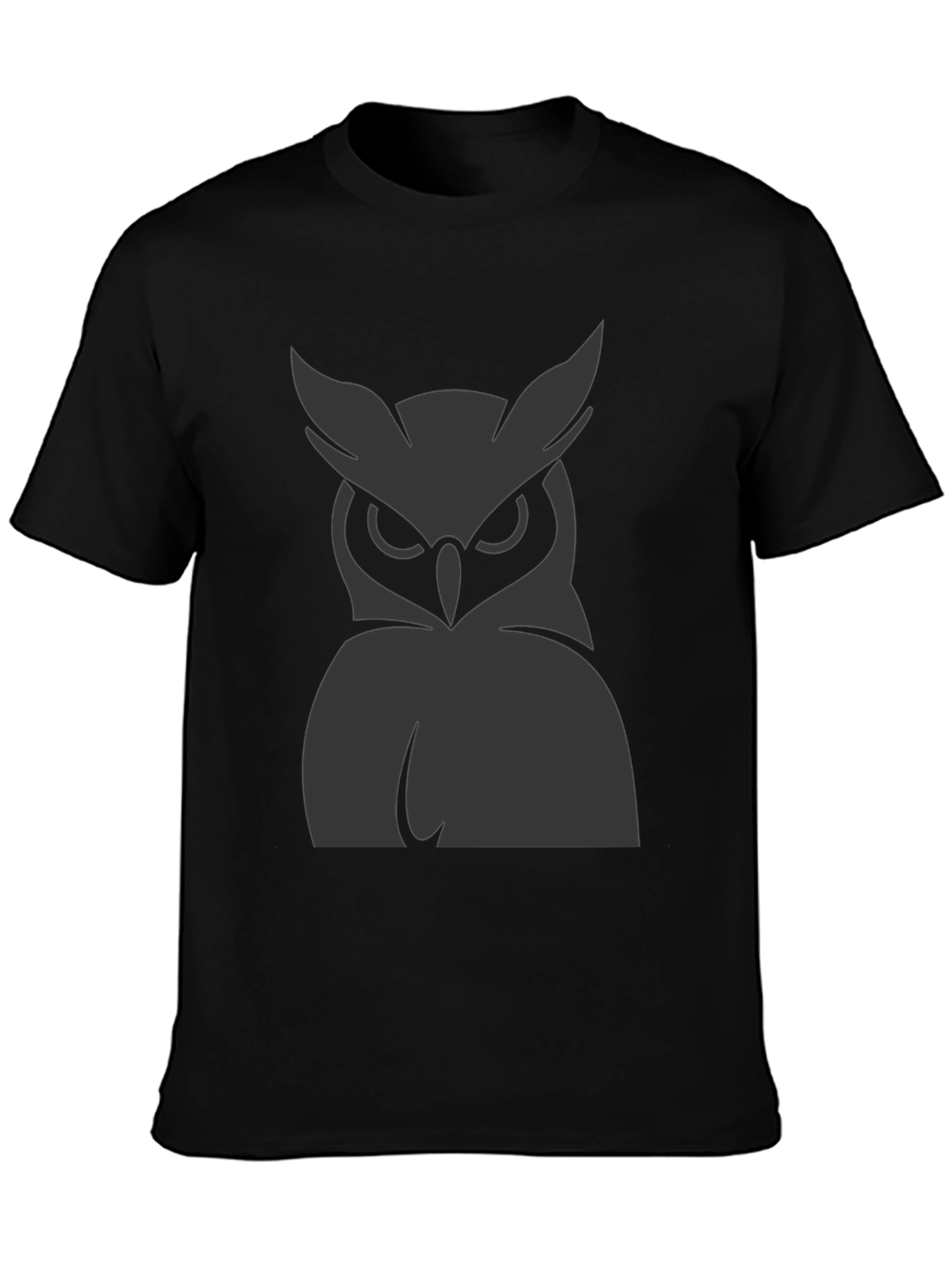 Mens Owl Graphic Print Crew Neck T-Shirt