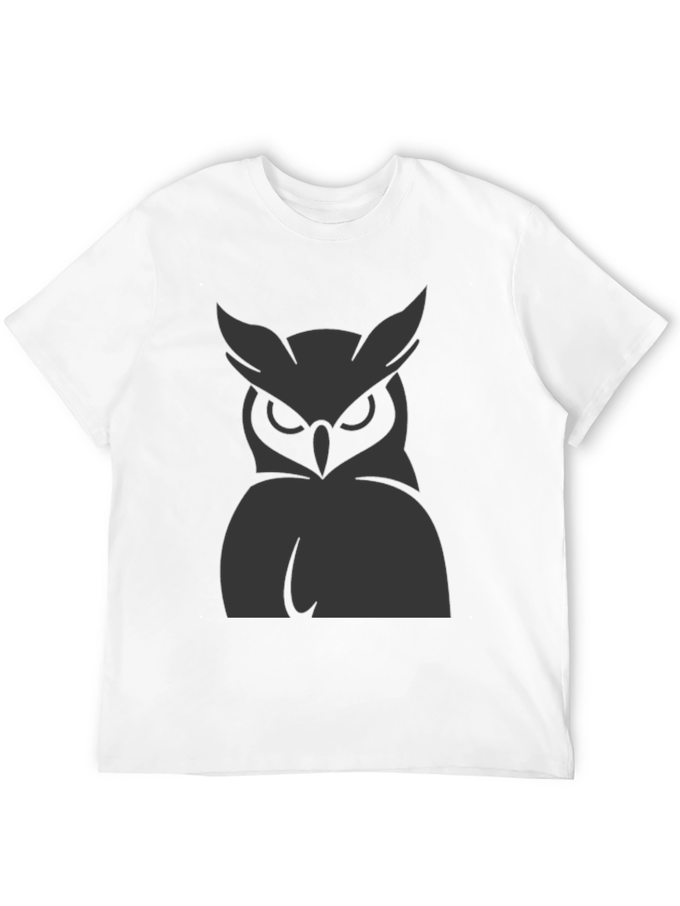 Mens Owl Graphic Print Crew Neck T-Shirt
