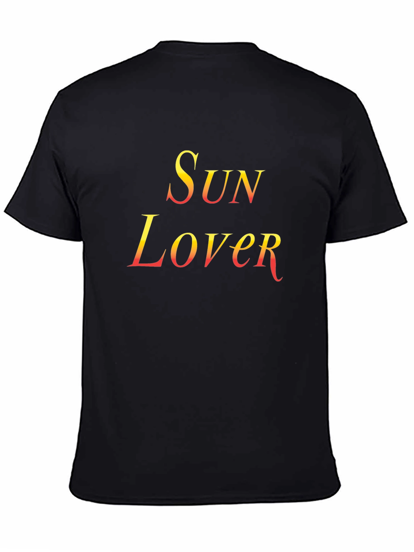 Sun Lover Graphic Tee - Black Cotton T-Shirt