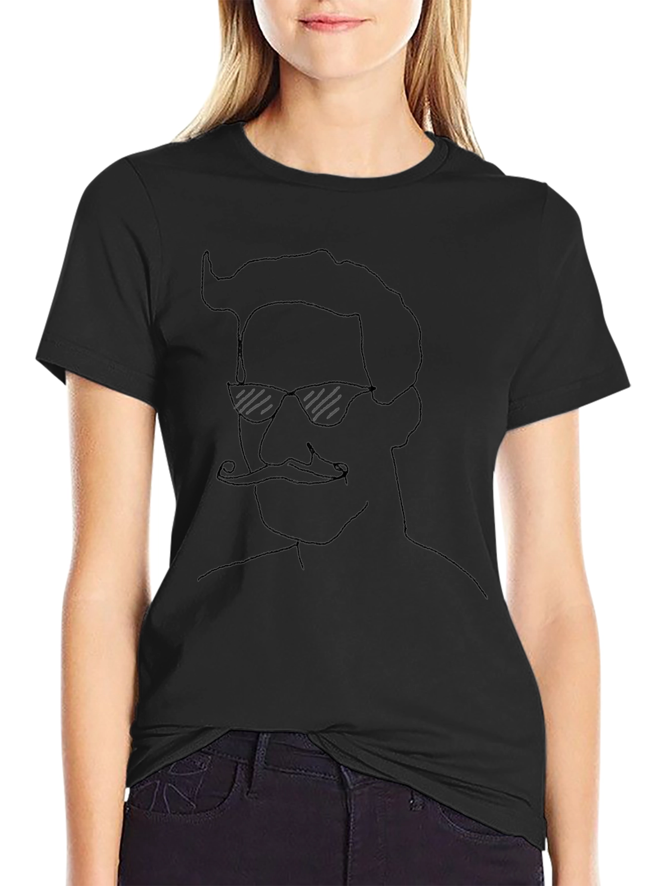 Cool Dude Graphic Tee - Black Cotton T-Shirt