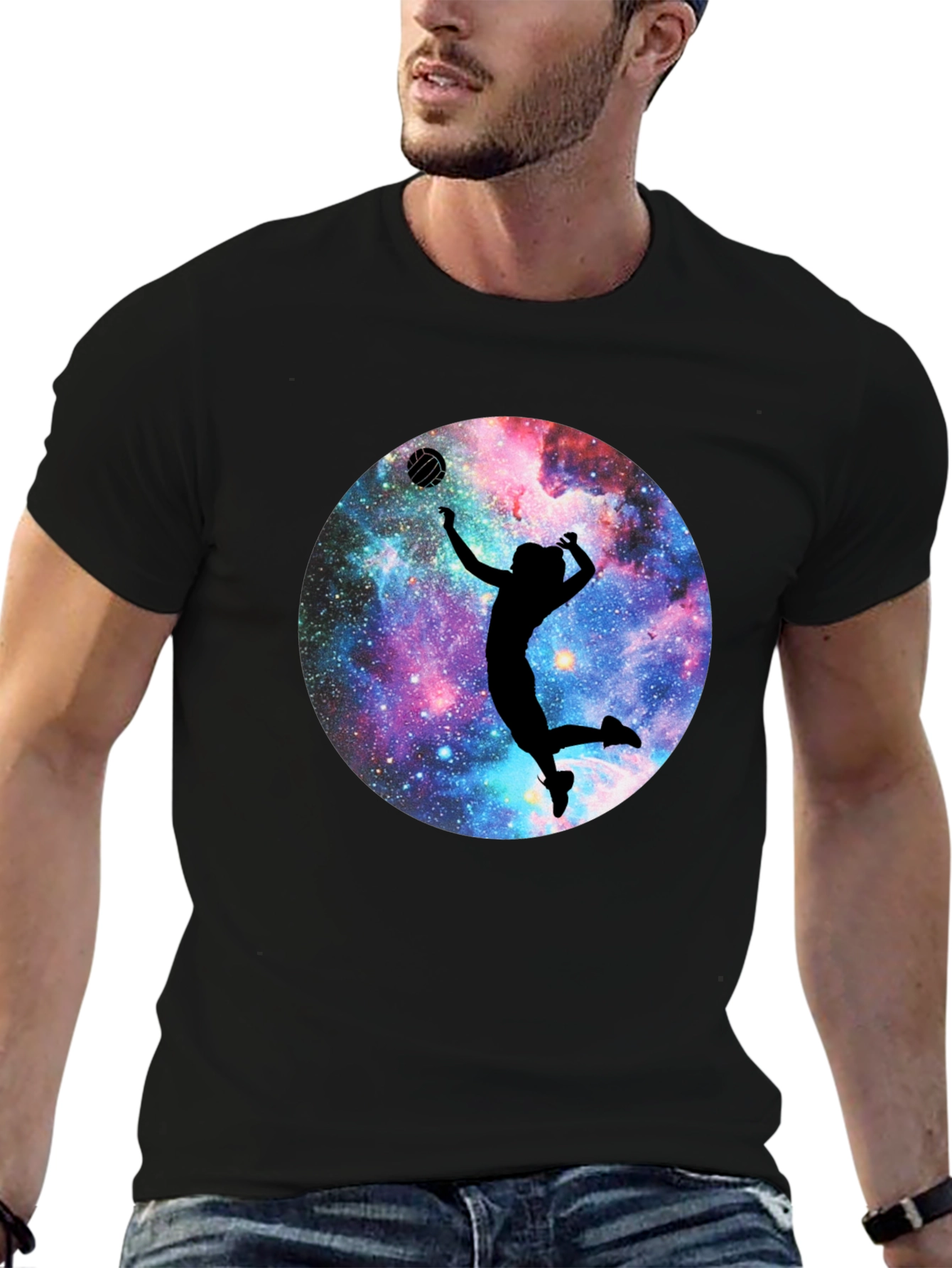 Galaxy Volleyball Graphic T-Shirt - Unisex